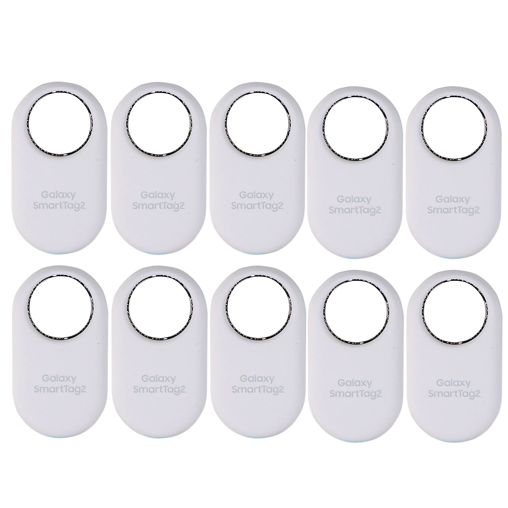 10-Pack Samsung SmartTag2 Bluetooth + UWB, IP67 Water and Dust Resistant, Findable via App - White