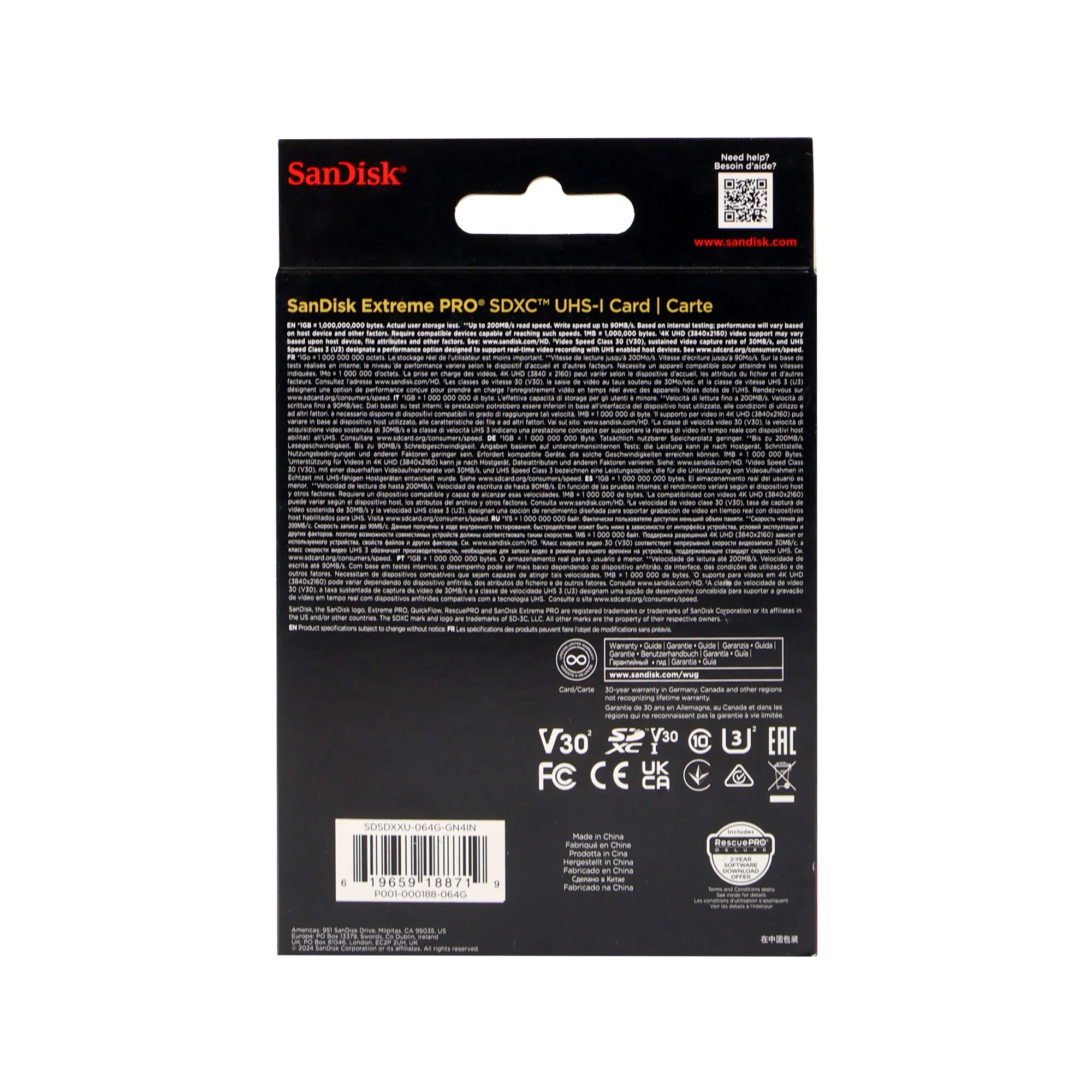 10x Sandisk 64GB Extreme PRO SDXC UHS-I Memory Card - Image 4