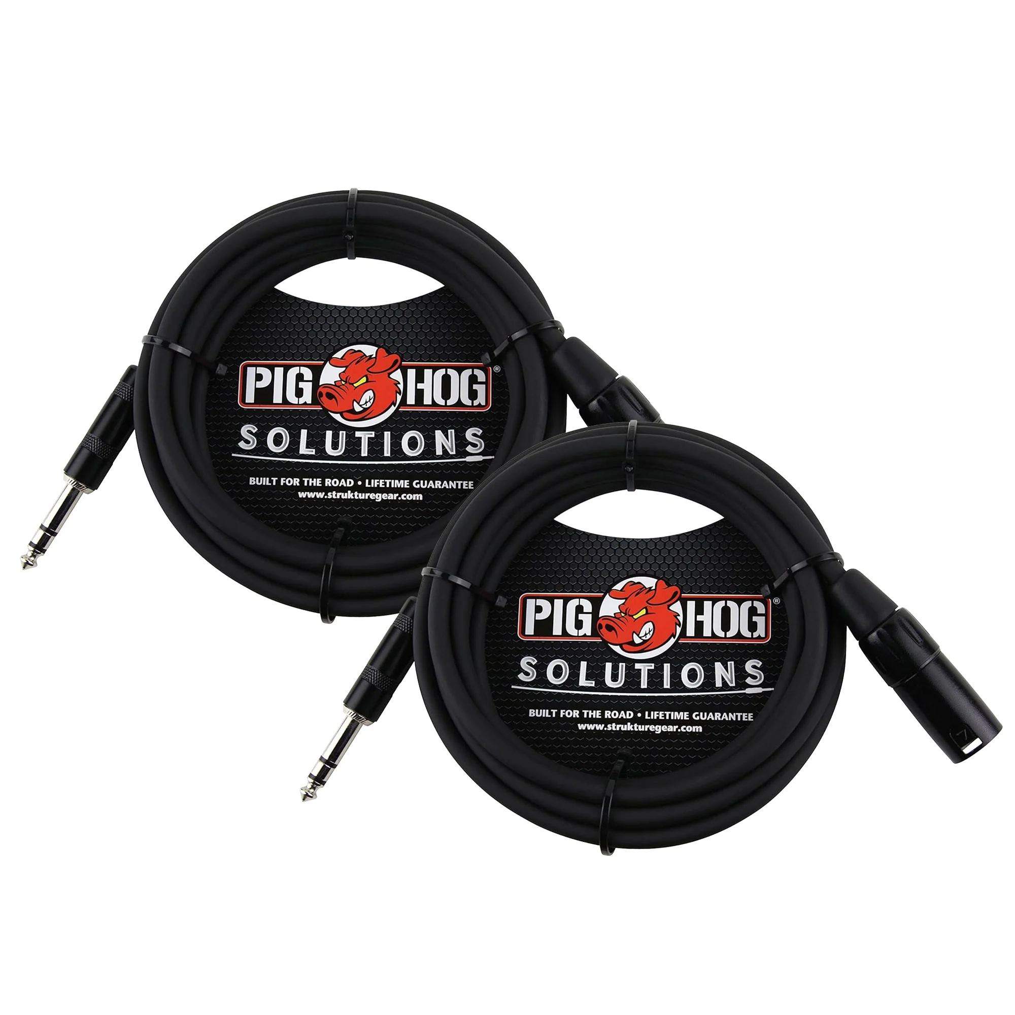 2x Pig Hog 1/4" TRS to XLR Balance Adaptor Cable, 10 Feet PX-TMXM2 - Image 4