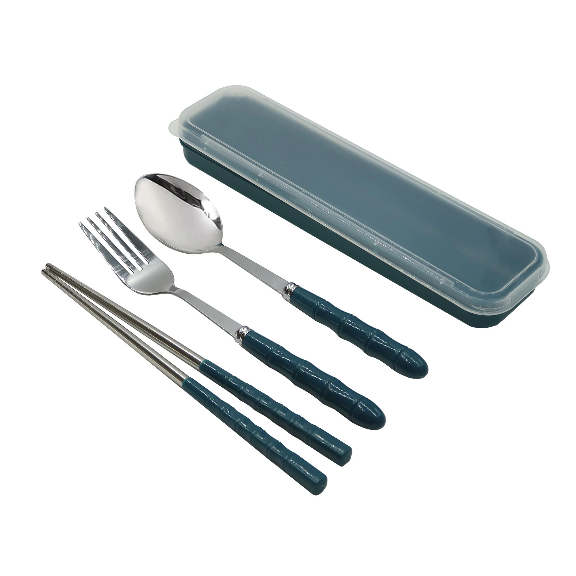 Eco-Friendly Stainless Steel Cutlery Set – Spoon, Fork & Chopsticks in Convenient Case for Students, Camping, Weddings and Travel - 20 Units - Image 4