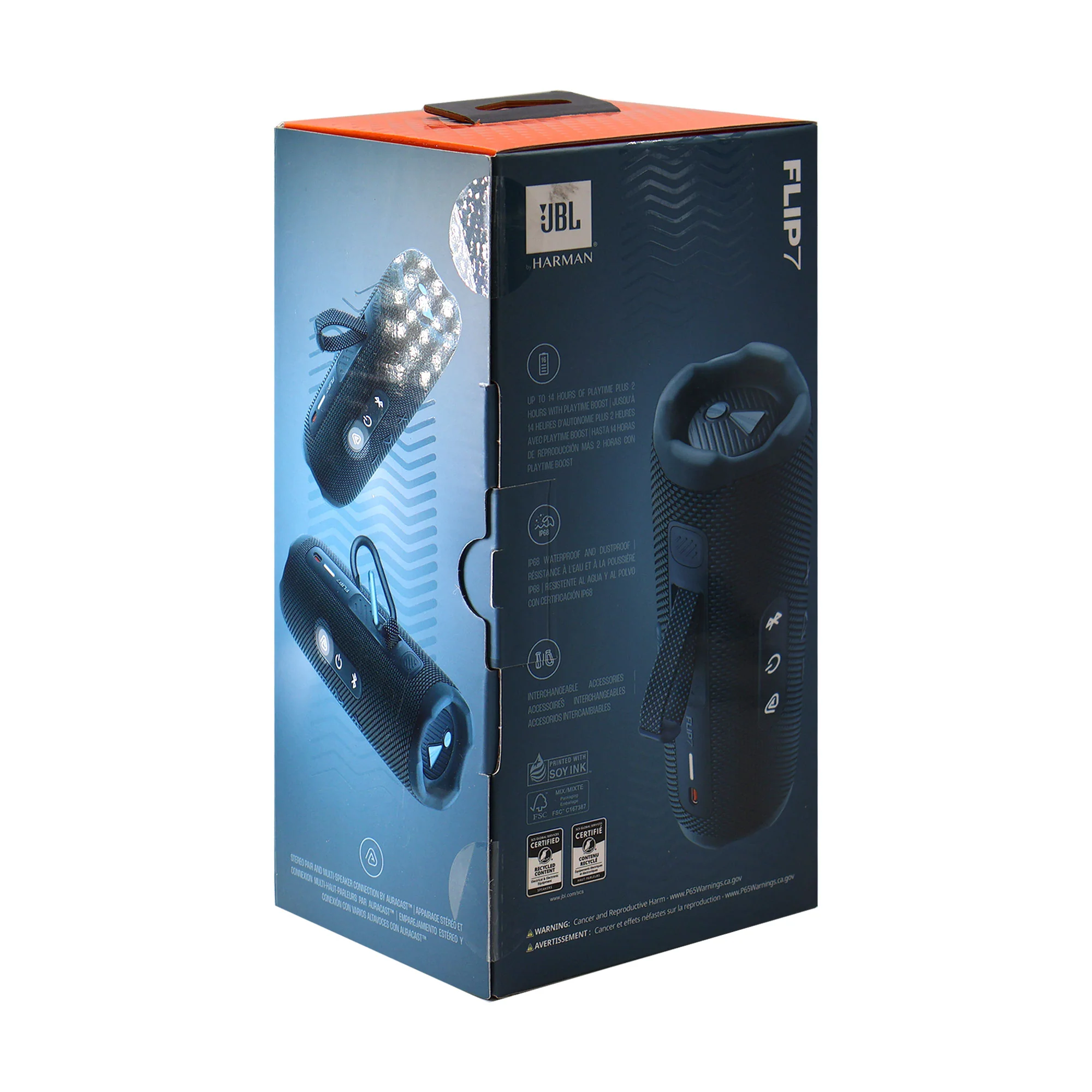 2x JBL Flip 7 Portable Waterproof Bluetooth Speaker (Blue) - Image 8