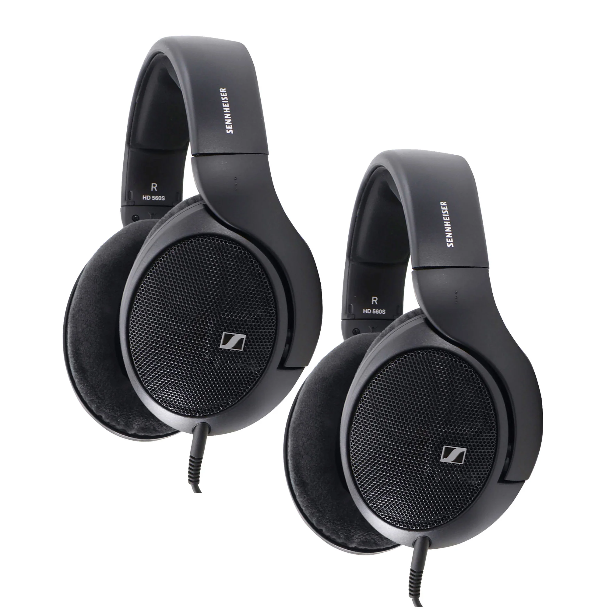 2x Sennheiser HD 560S Open-Back High-Performance Headphones (Black)