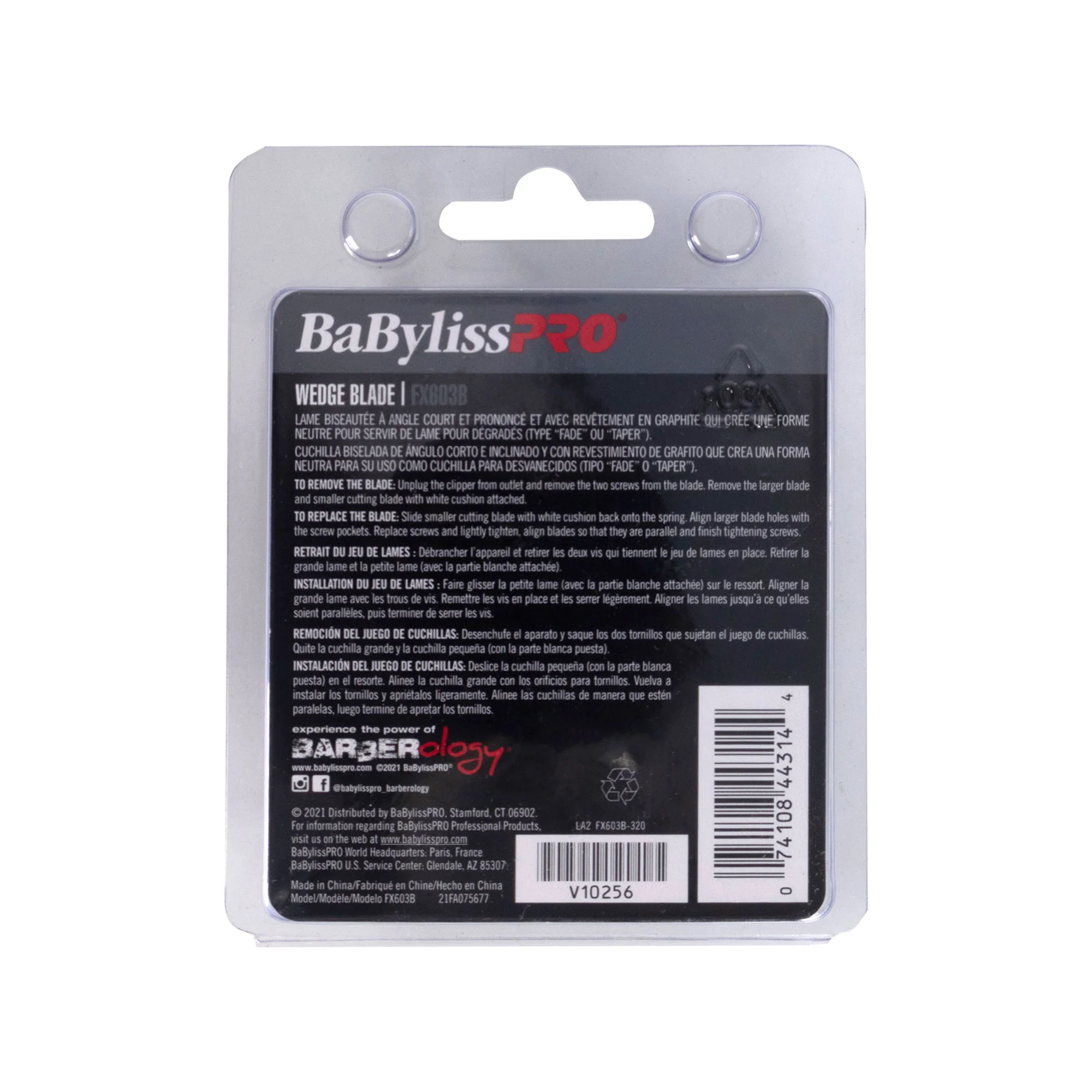 3x BaByliss Pro Wedge Clipper Blade (Graphite) FX603B - Image 3