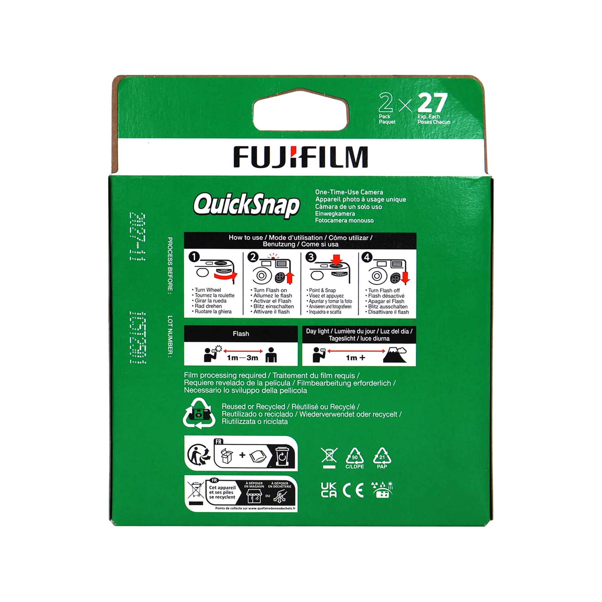 3x FUJIFILM QuickSnap Flash 400 One-Time-Use Disposable Camera (27 Exposures, 2-Pack) - Image 3