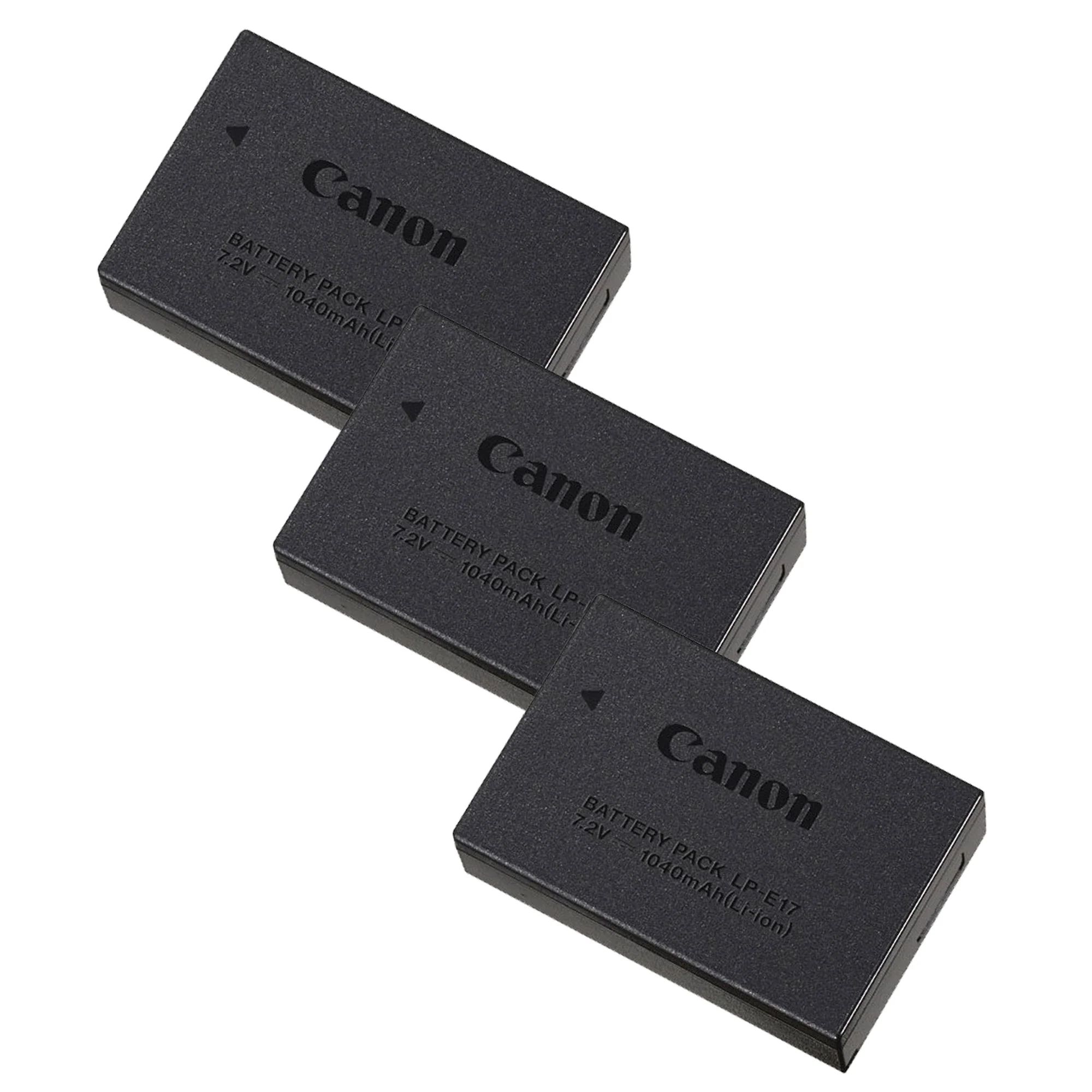 3-Pack Genuine Canon LP-E17 Battery for Canon EOS Rebel SL3, T7i, T6i, T6s, SL2, EOS RP, M6, M6 Mark II, M5, M3, 77D