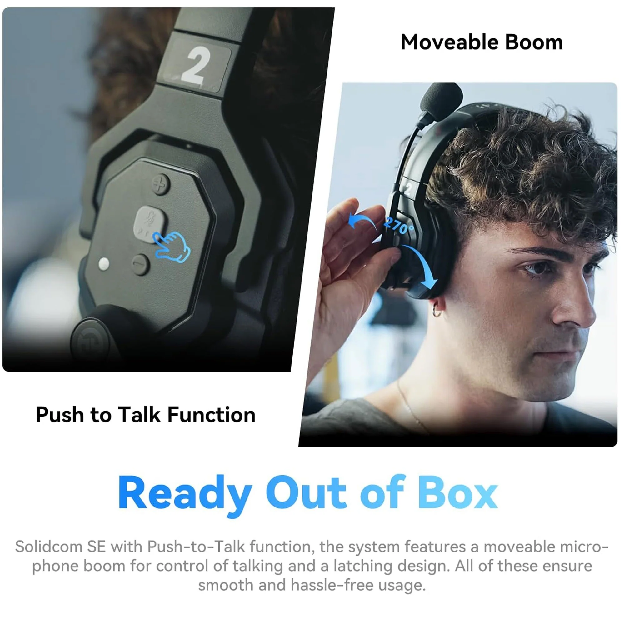 3-Pack Hollyland Solidcom SE Global Full-Duplex Wireless Single-Ear Remote Headset (2.4 GHz) - Image 5