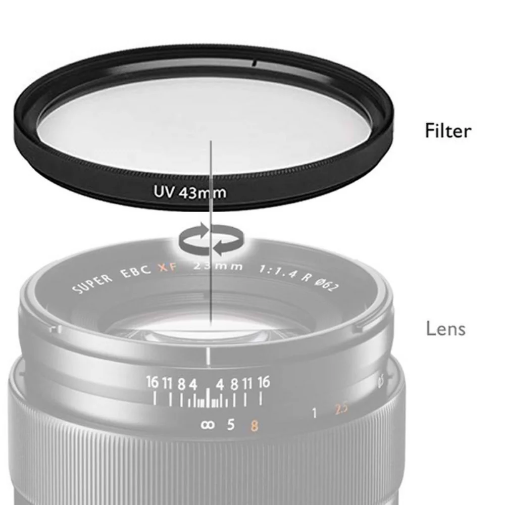 43mm Ultra Slim MC UV Lens Filter for Fuji Fujifilm XF 23mm f/2 XF 35mm f/2 R WR - Image 3