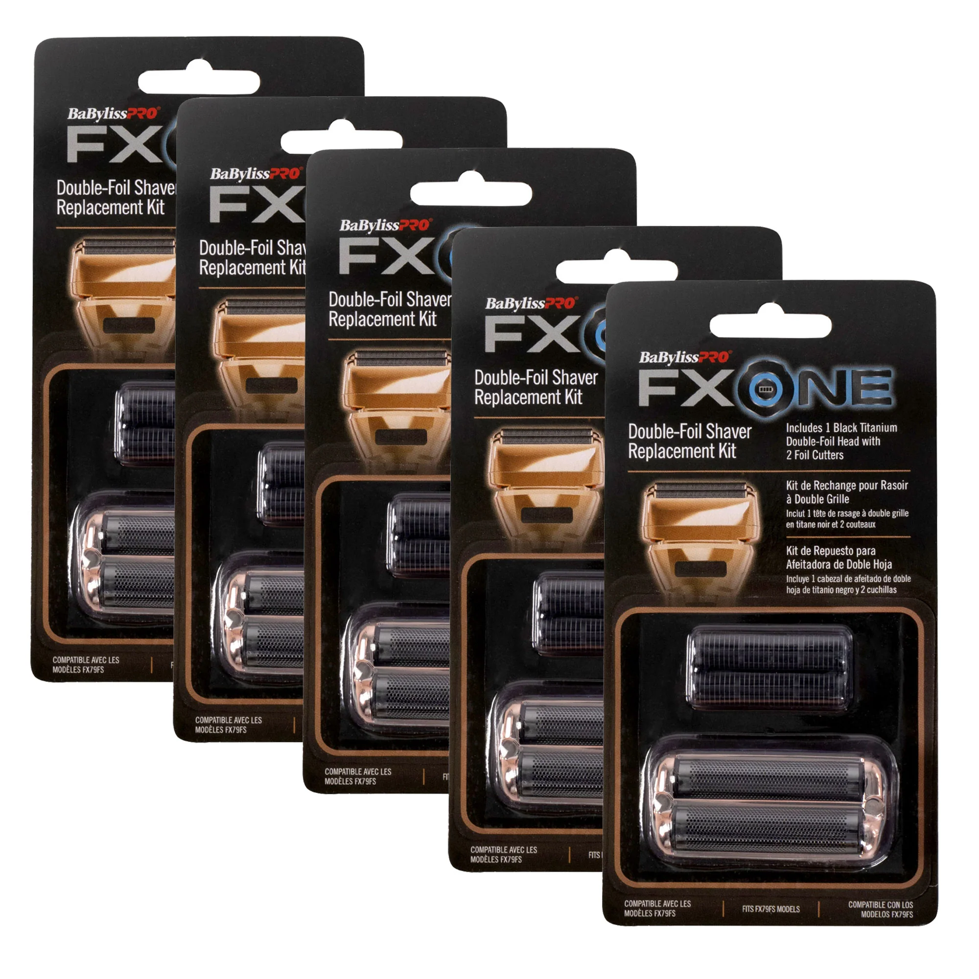 5 Unit BaByliss Pro FXONE Double Foil Shaver Replacement Foil and Cutter