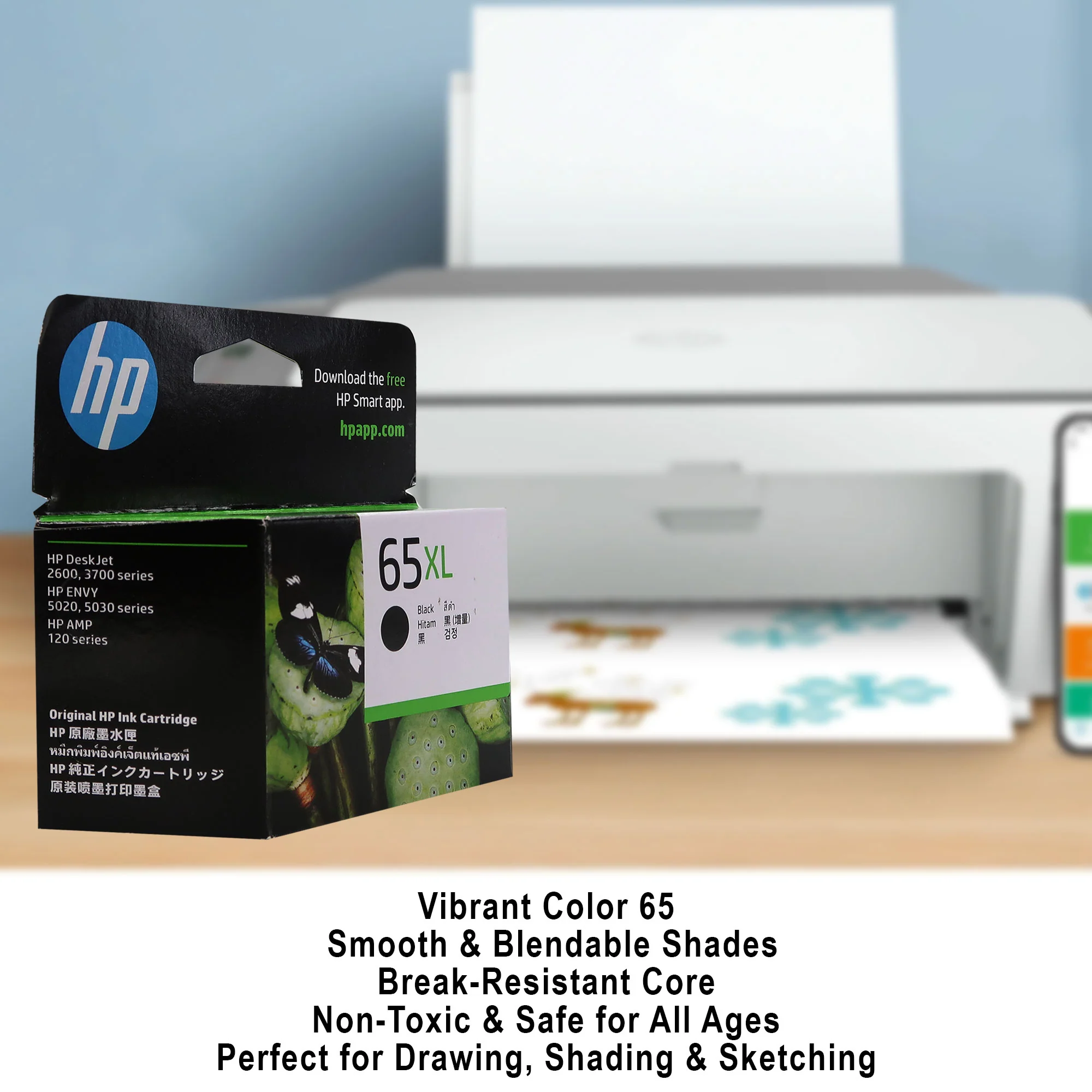 5 Pack HP High Yield 65XL Black Original Ink Cartridge, N9K04AA - Image 7