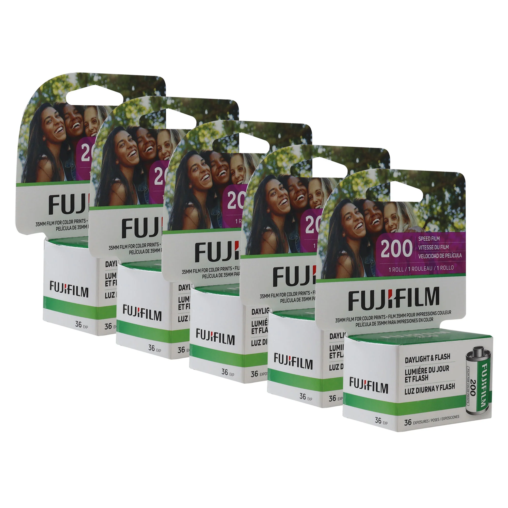 5x Fujifilm 200 Color Negative 35mm Film (36 Exposures)