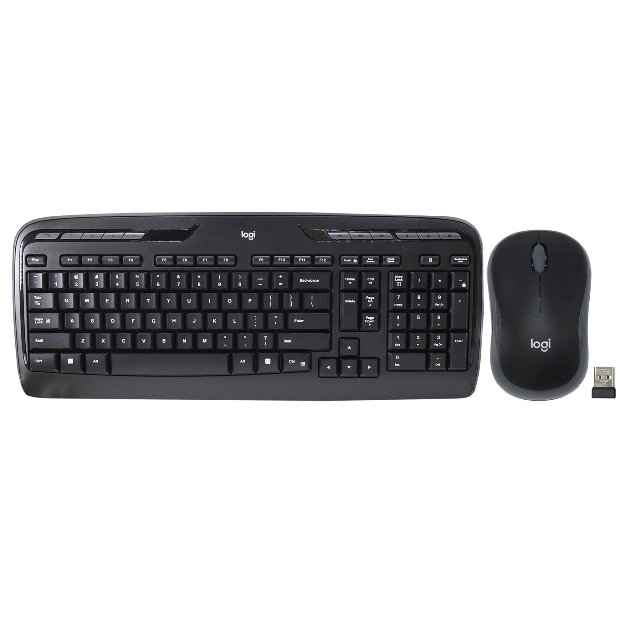 5x Logitech MK320 Full-size Wireless Membrane Keyboard and Mouse Bundle for PC - Black - Image 2