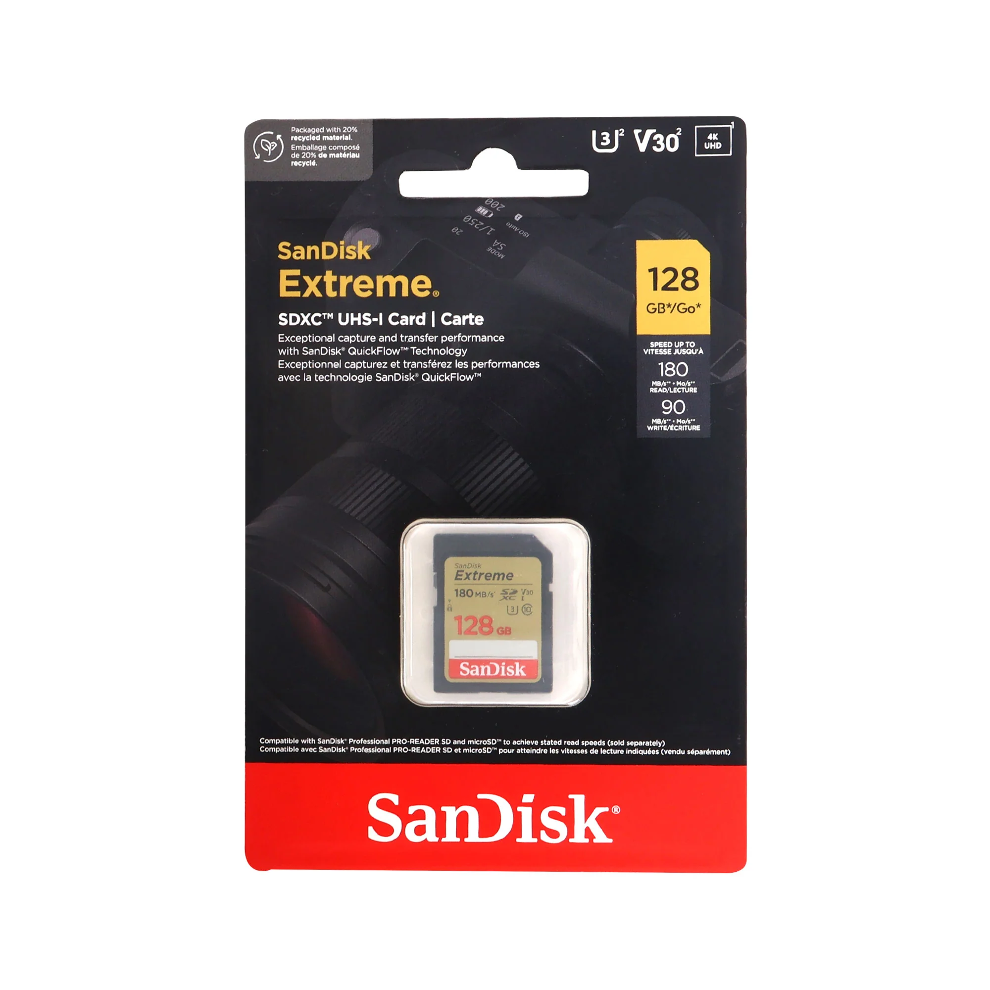5x Sandisk 128GB Extreme SDXC UHS-I Memory Card - Image 2