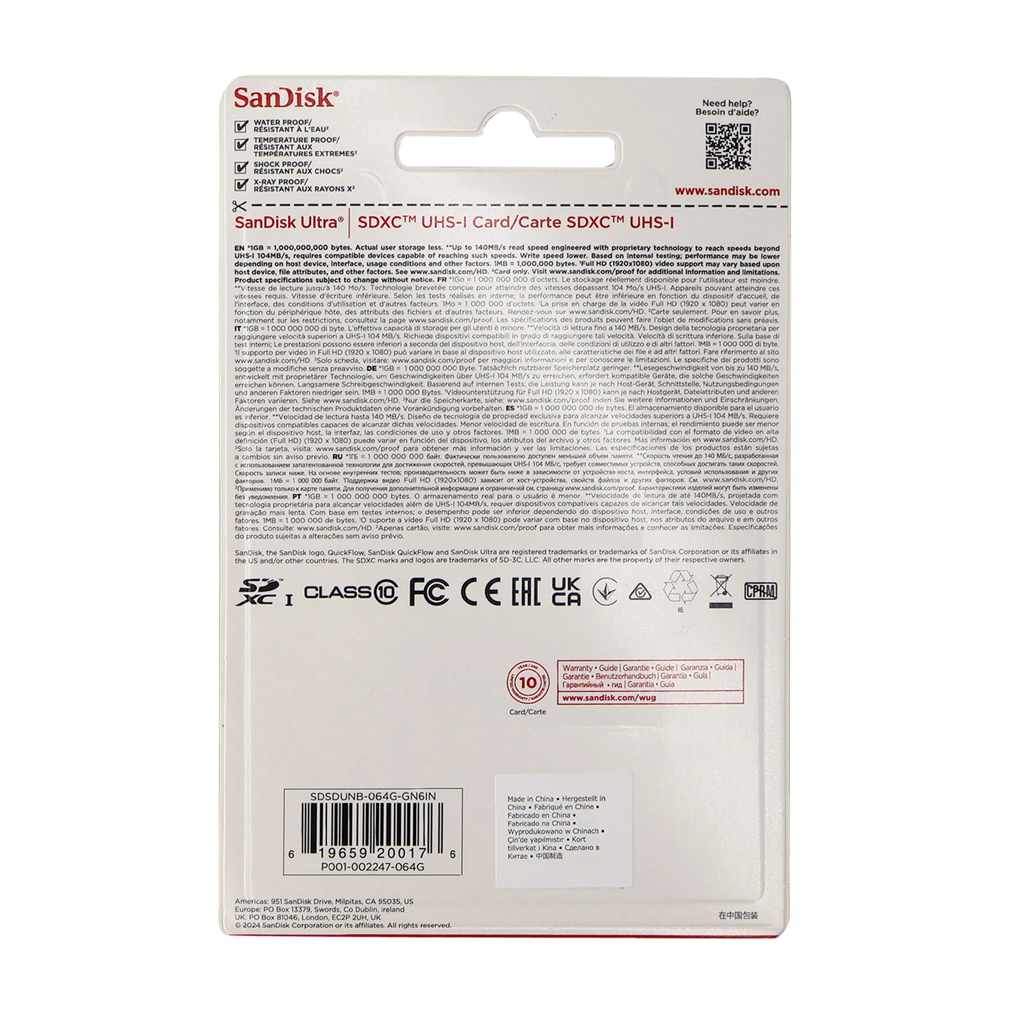5x SanDisk 64GB Ultra SDXC UHS-I Memory Card - Up to 140MB/s, C10, U1, Full HD, SD Card - Image 3