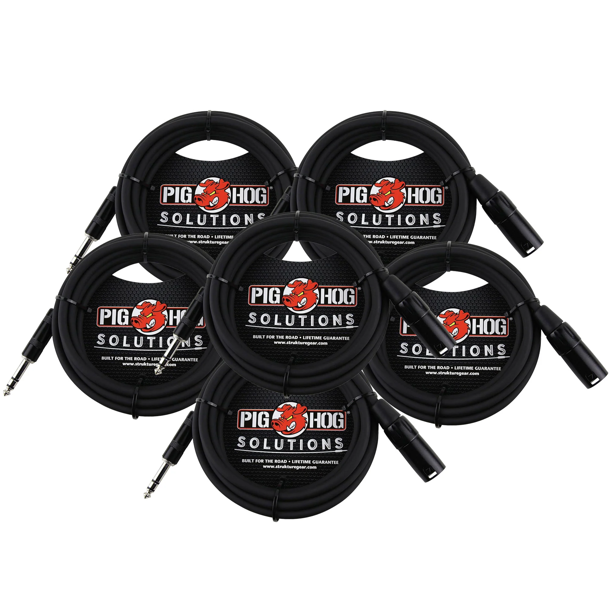6x Pig Hog 1/4" TRS to XLR Balance Adaptor Cable, 15 Feet PX-TMXM15 - Image 4
