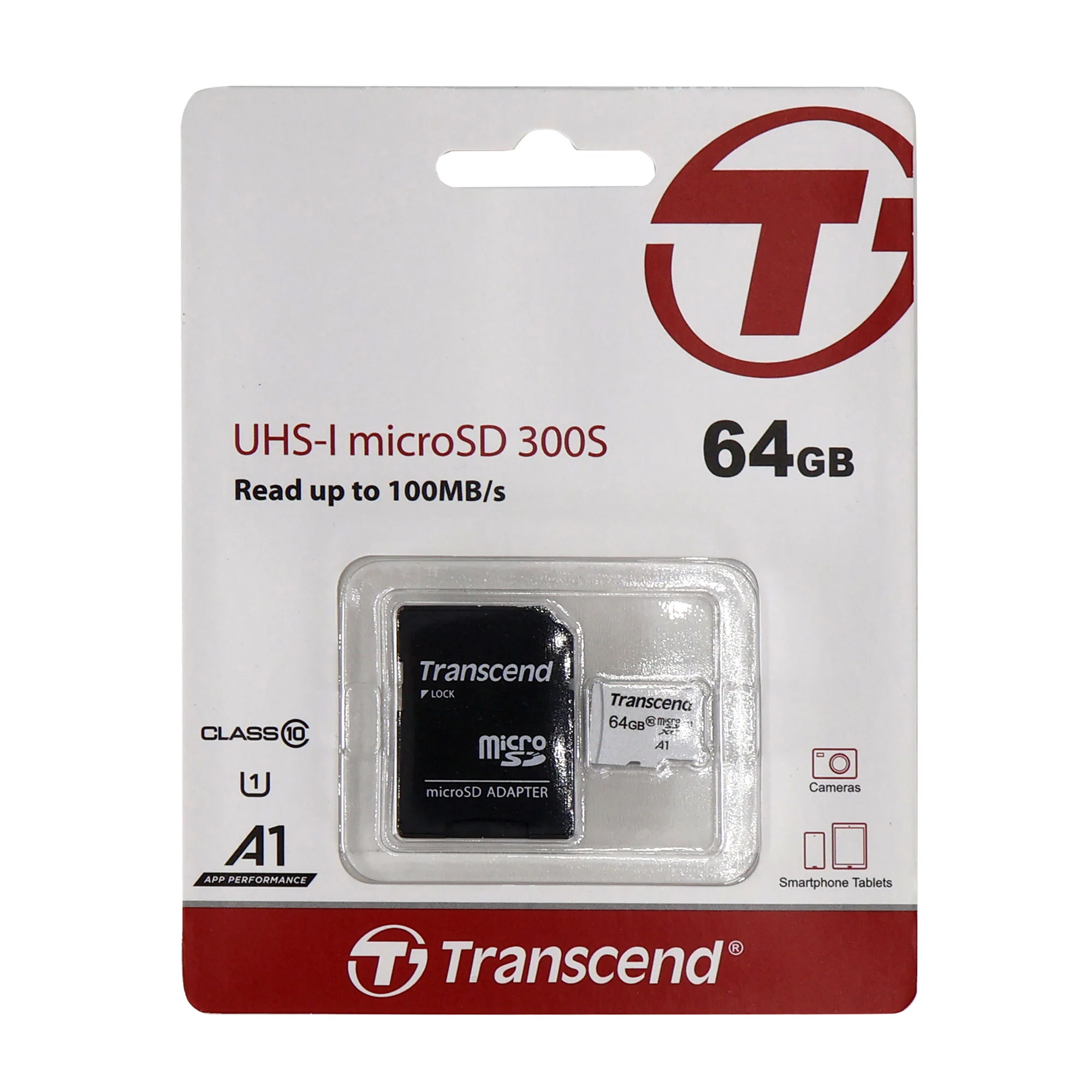 7 Unit Transcend 64GB 300S UHS-I microSDXC Memory Card with SD Adapter - Image 2