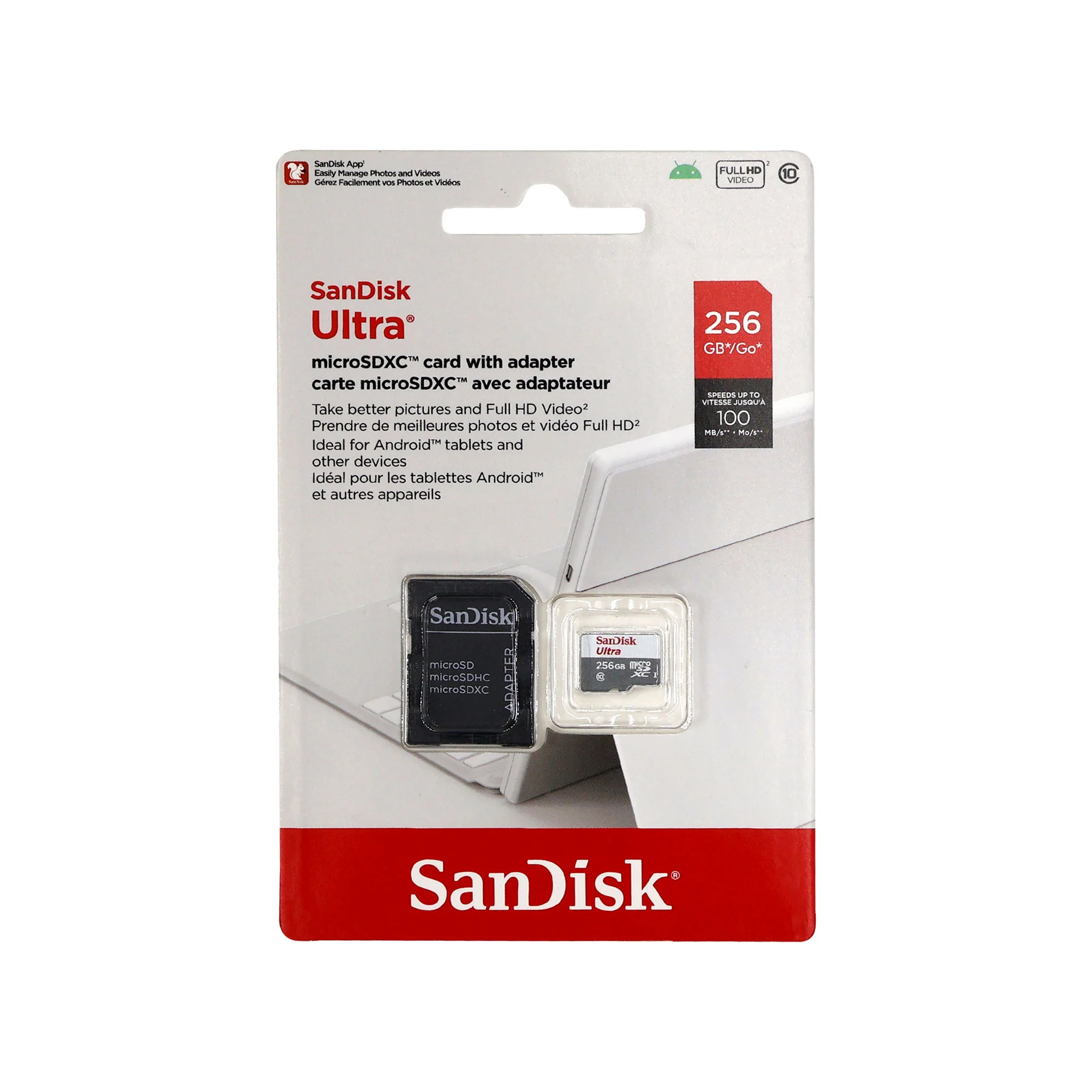 7-Pack Sandisk Ultra 256GB 100MB/s Class 10 Micro SDXC Memory Card Full HD Video with SD Adapter - Image 2
