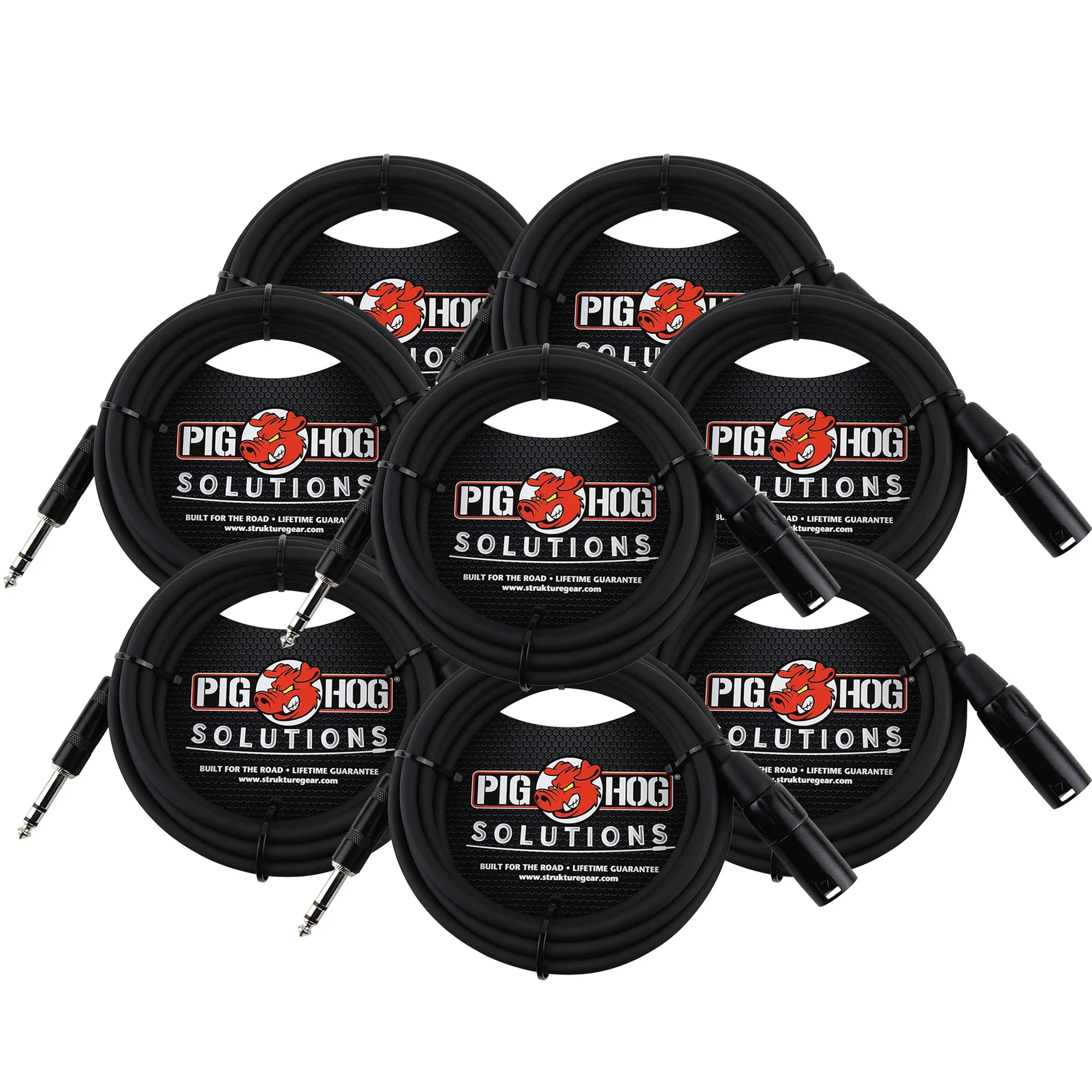 8x Pig Hog 1/4" TRS to XLR Balance Adaptor Cable, 25 Feet PX-TMXM25 - Image 4
