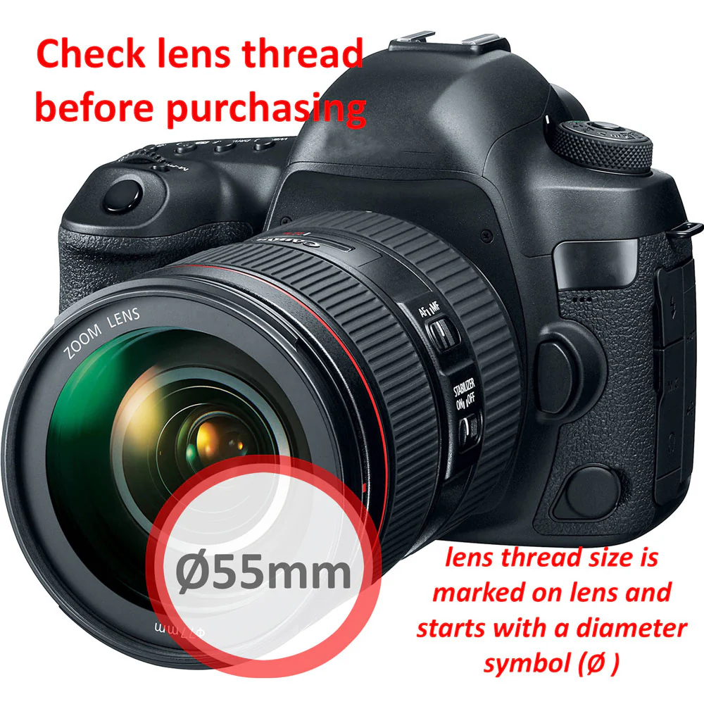 55mm Accessory Kit with Slave Flash for Nikon D3300, D3400, D5300 and D5499 - Image 7