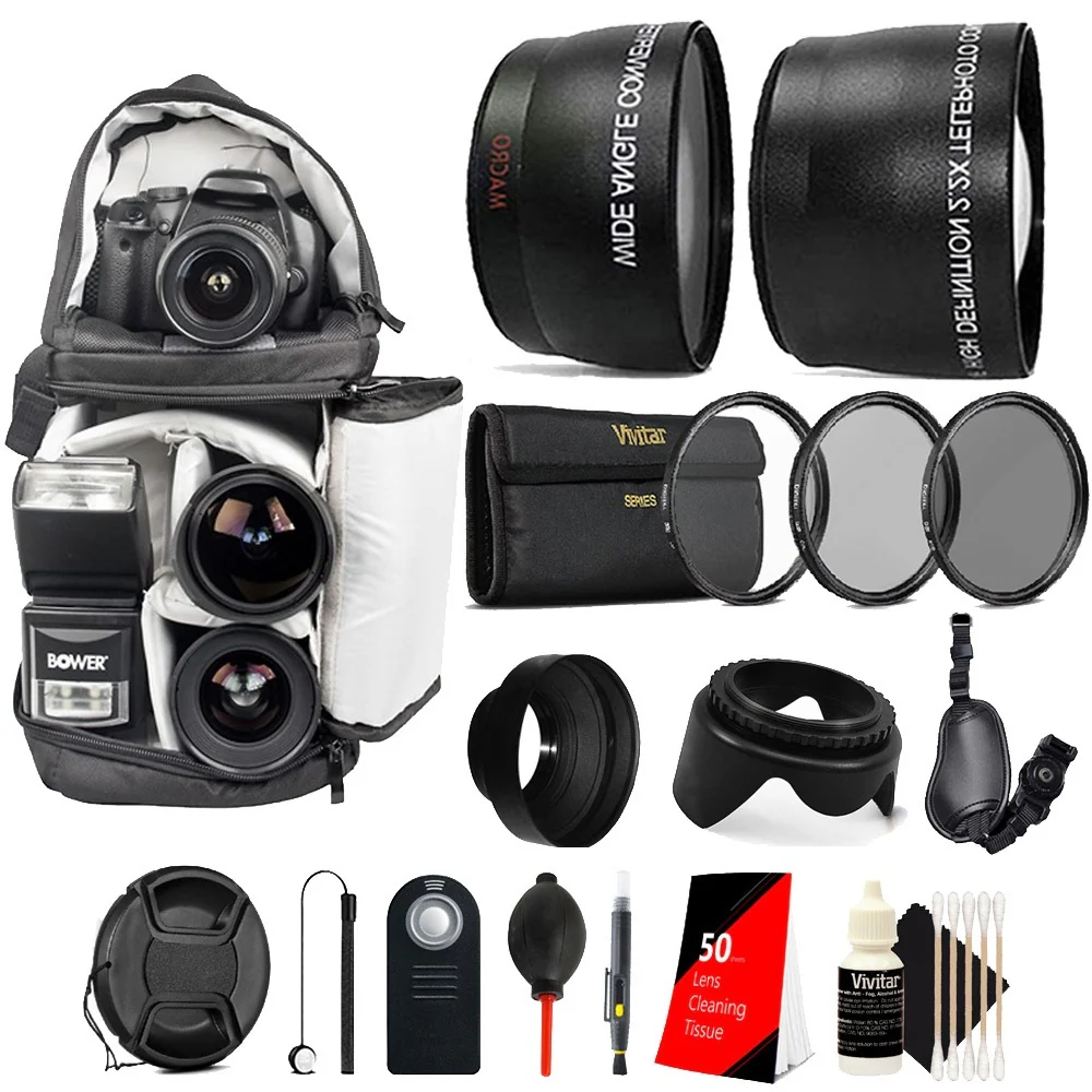 Complete Accessory Kit for Nikon D3300, D3200, D5500, D5300, D5200, D7100 and D7199