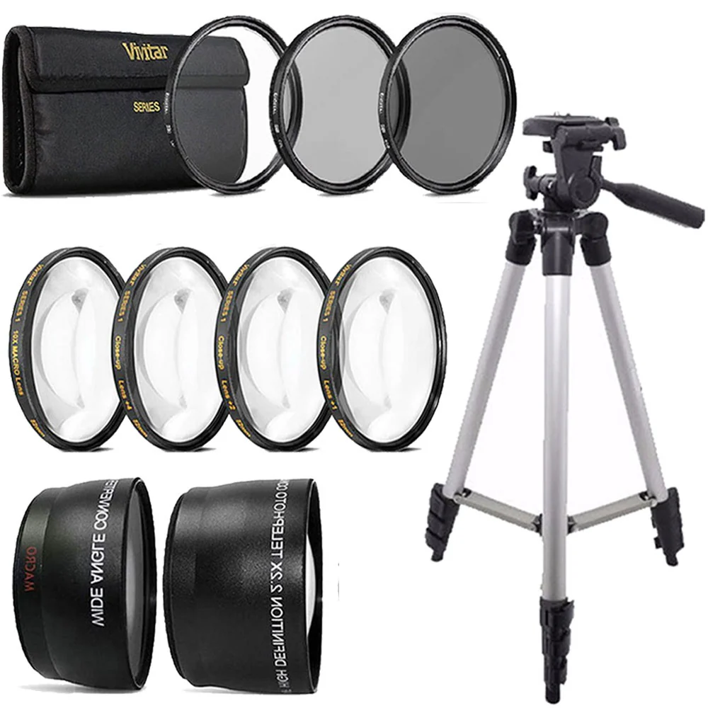 Telephoto Lens , Wide Angle Lens and Accessory Bundle for Nikon DSLR Cameras