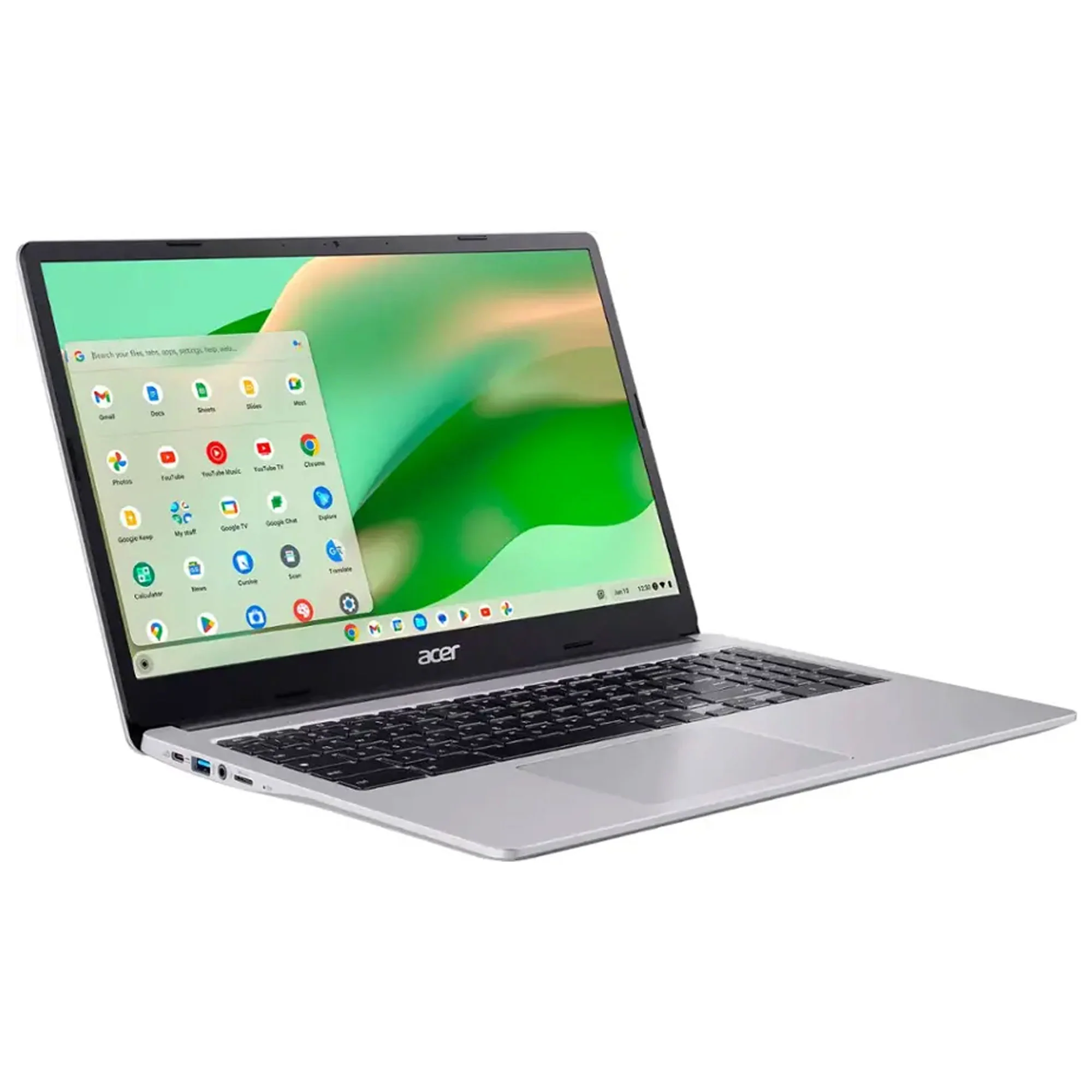 Acer Chromebook 315 15.6" Full HD Laptop - Intel Celeron N4500, 4GB LPDDR4X, 64GB eMMC (Sparkly Silver) with Protective Case - Image 3