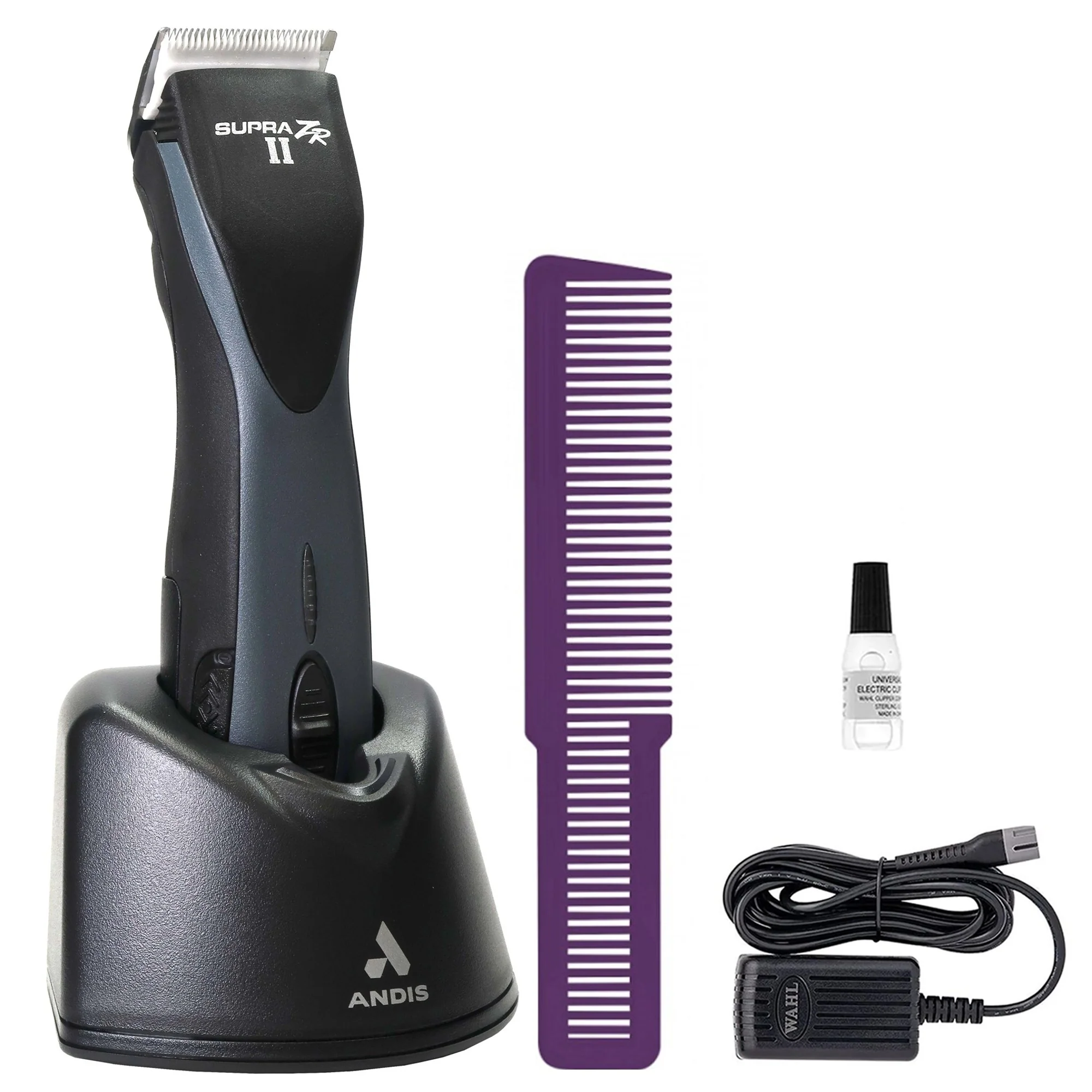 Andis Supra ZR II Cordless Blade Clipper with CeramicEdge Blade and Styling Comb