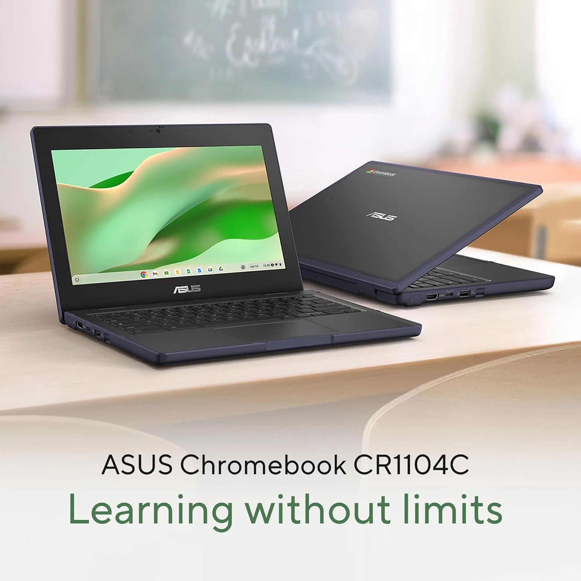 ASUS Chromebook CR11 11.6'' Ruggedized Laptop Intel Processor N100 Processor, 4GB RAM, 64GB eMMC Storage (Mineral Grey) Accessory Bundle - Image 2