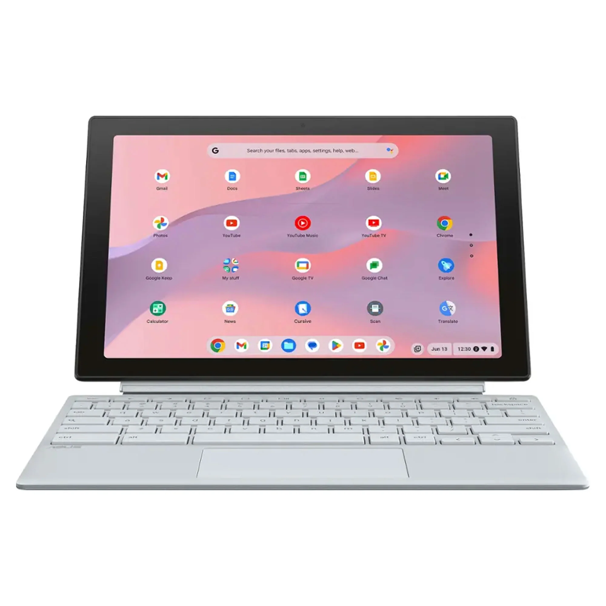 ASUS Chromebook Detachable CM3001 10.5" Laptop - MediaTek Kompanio 520 - 4GB Memory - 64GB eMMC (Fog Silver)