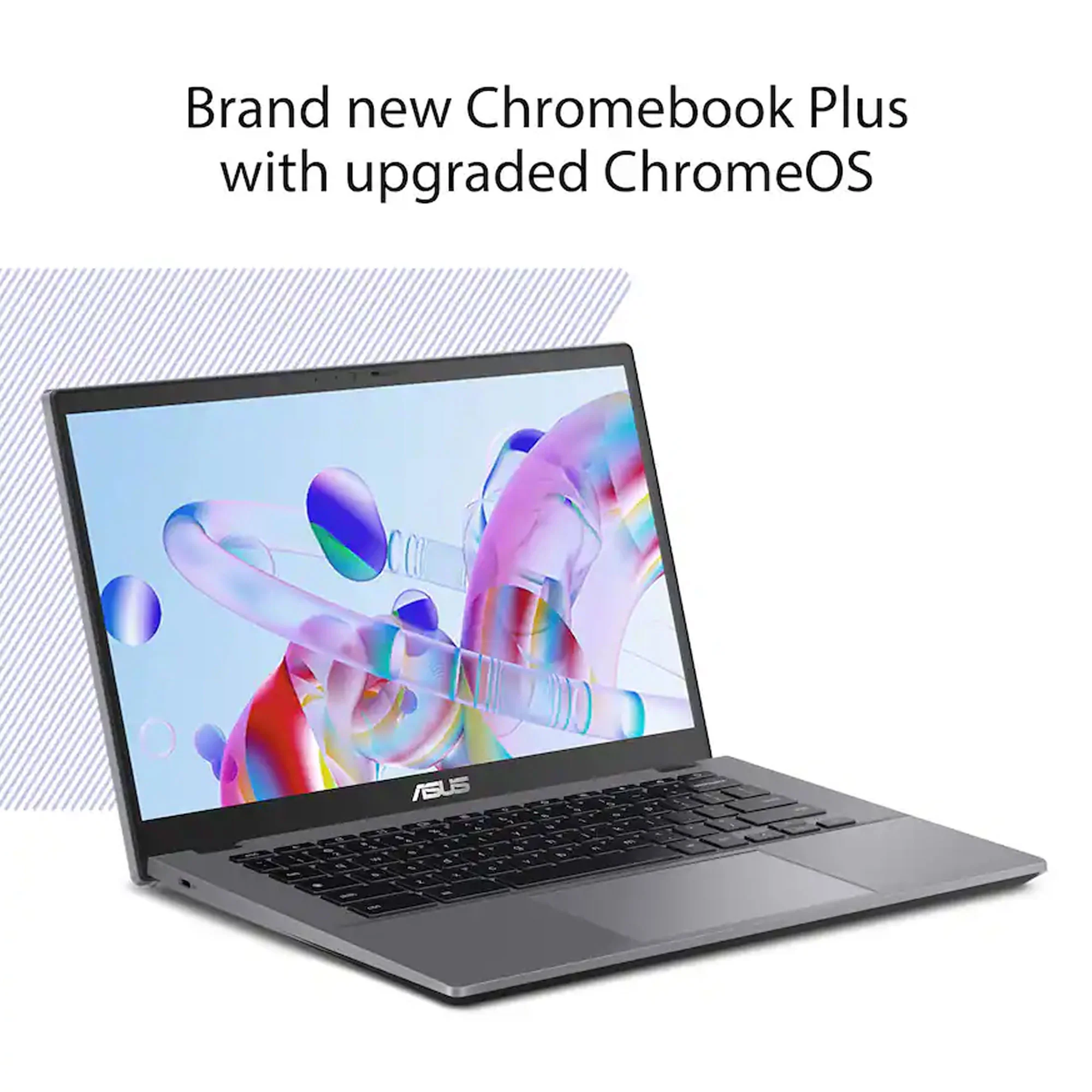 ASUS - CX34 14" FHD Chromebook Plus Laptop with Google AI - Intel Core i5 - 8GB Memory - 128GB SSD - Rock Grey - Image 2