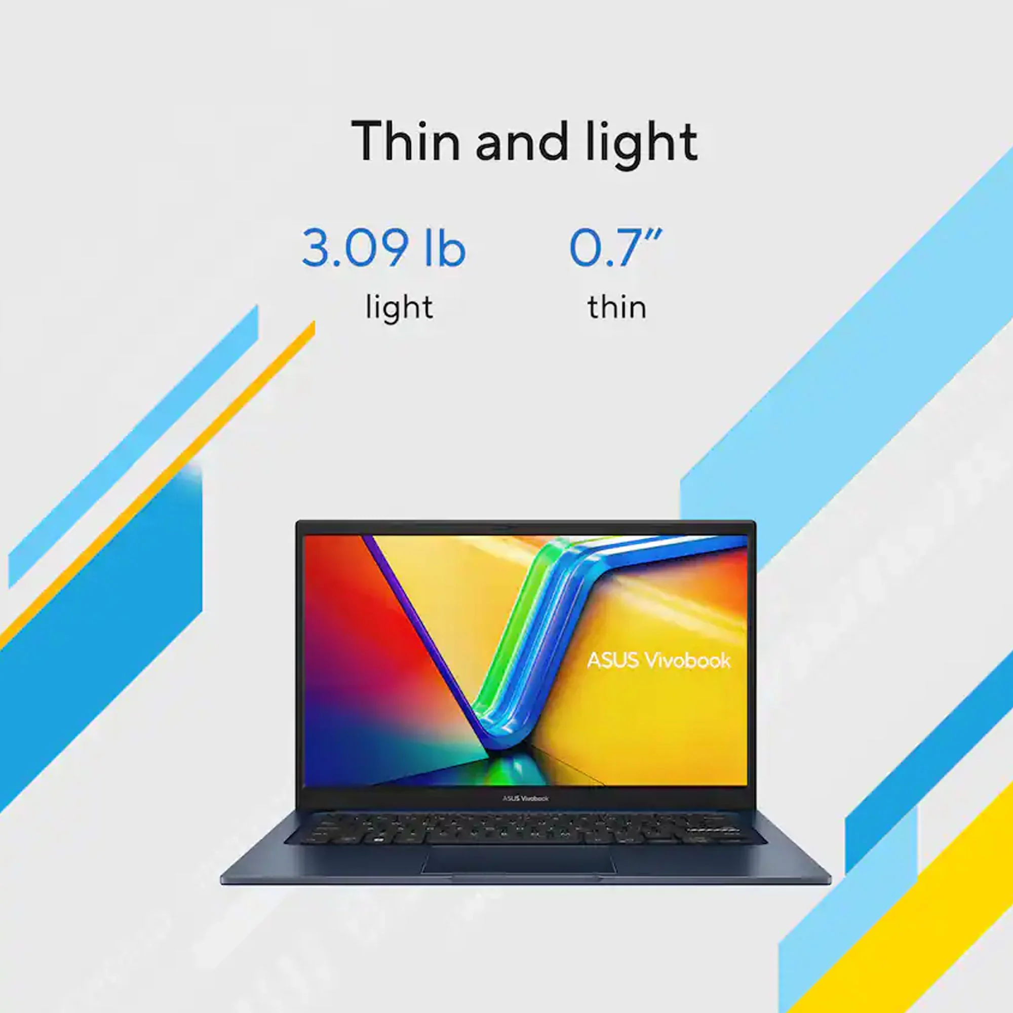 ASUS Vivobook 14 14" FHD Laptop - Intel 13th Core i5-1334 - 12GB Memory, 256GB SSD (Quiet Blue) with Accessory Bundle - Image 6