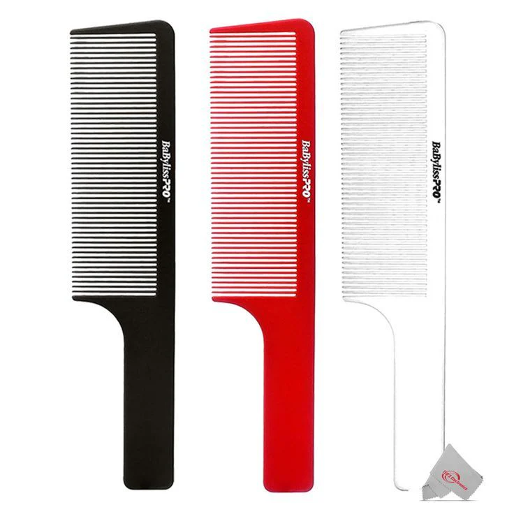 Pieces BaBylissPRO Barberology 9 Inch Clipper Comb White, Black and Red