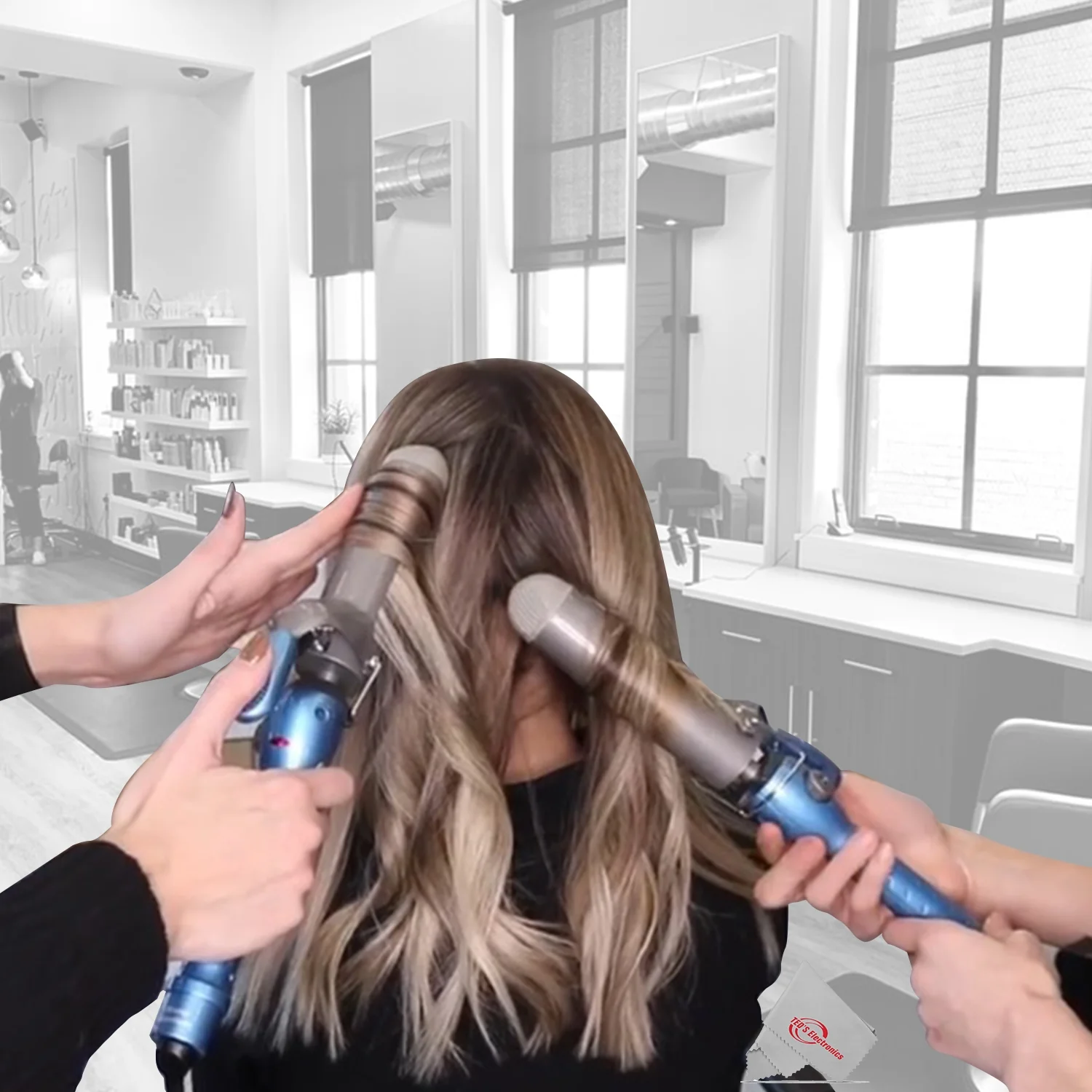 Babyliss Pro Nano Titanium Spring Curling Iron 1" with Conair Pro Ergo-Grip Vented Brush - Image 3