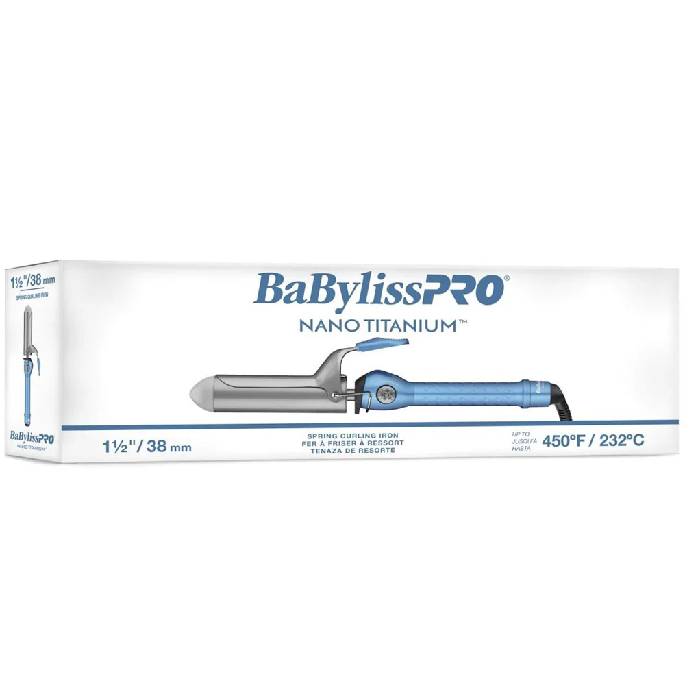 BaByliss Pro Nano Titanium 1½" Spring Curling Iron BNT150S with Conair Pro Ergo-Grip Vented Brush - Image 4