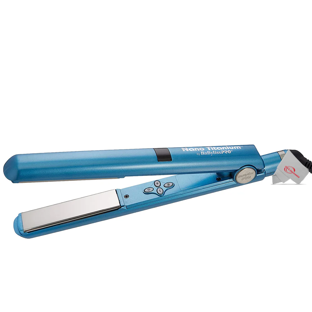 Babyliss Pro Nano Titanium Digital Flat Iron 1" BNT4095TUC with Wahl Styling Comb Metallic Burgundy - Image 2