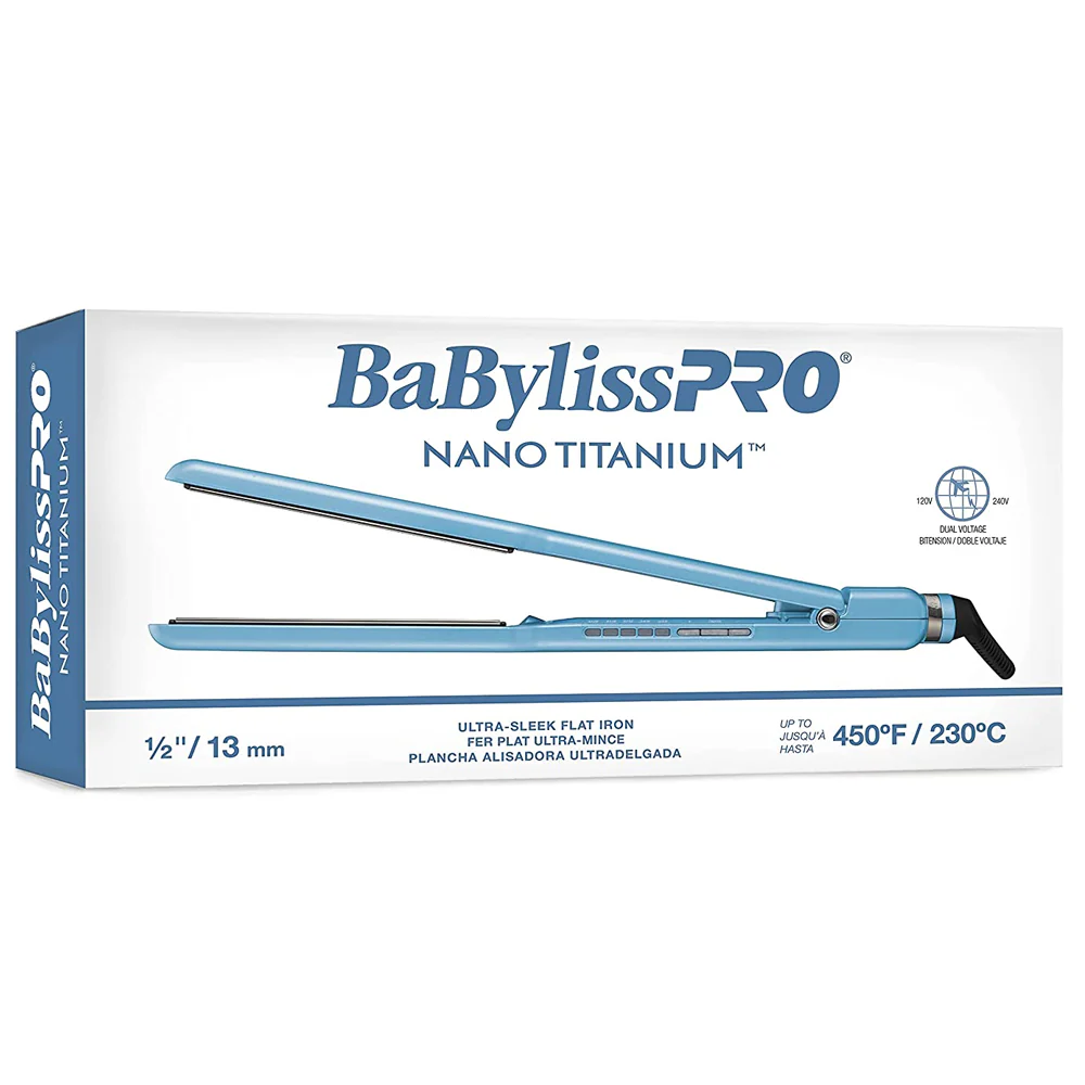 BaByliss Pro Nano Titanium ½” Ultra-Sleek Ionic Straightener BNT4171TUC with 2" Ultra-Thin Straightener BNT4074TUC - Image 4