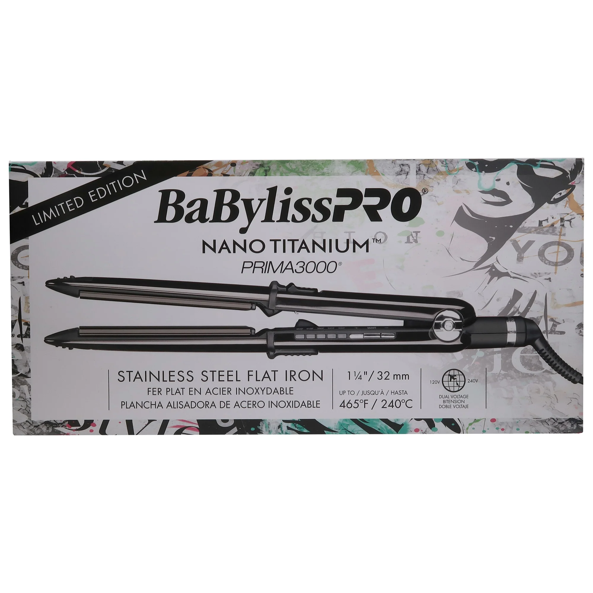 BaByliss Pro Nano Titanium Prima 3000 Flat Iron 1-1/4" with Hair Dryer 2000-Watt Blow Dryer and Cape & Apron - Image 7