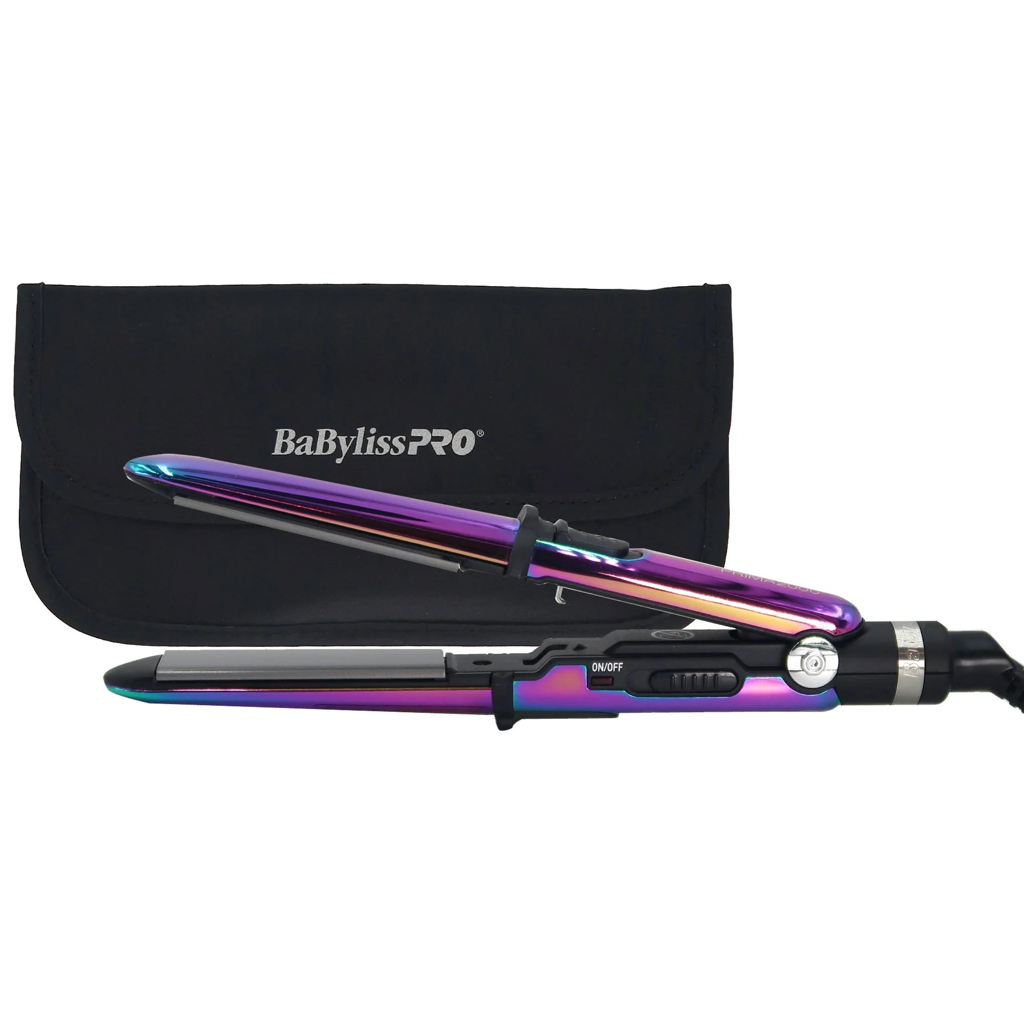 BaByliss Pro Nano Titanium Prima2000 3/4" Stainless Steel Mini Iron Iridescent BNTBRB2000UC with 1" Compact Full Power Curling Wand BNTMWUC - Image 4