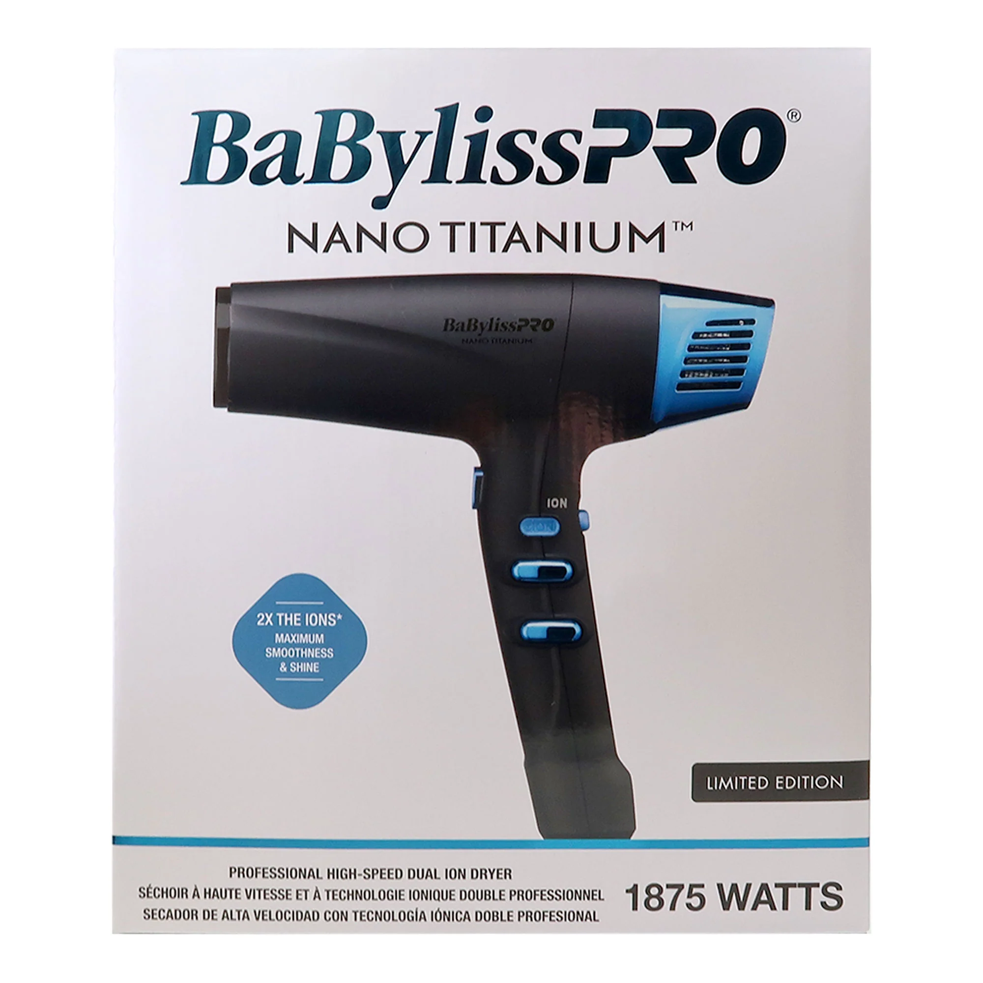 BaByliss Pro Limited-Edition Nano Titanium High-Speed Dual Ionic Dryer BNTMB9100 with Nano Titanium 1" Compact Full Power Curling Wand BNTMWUC - Image 5