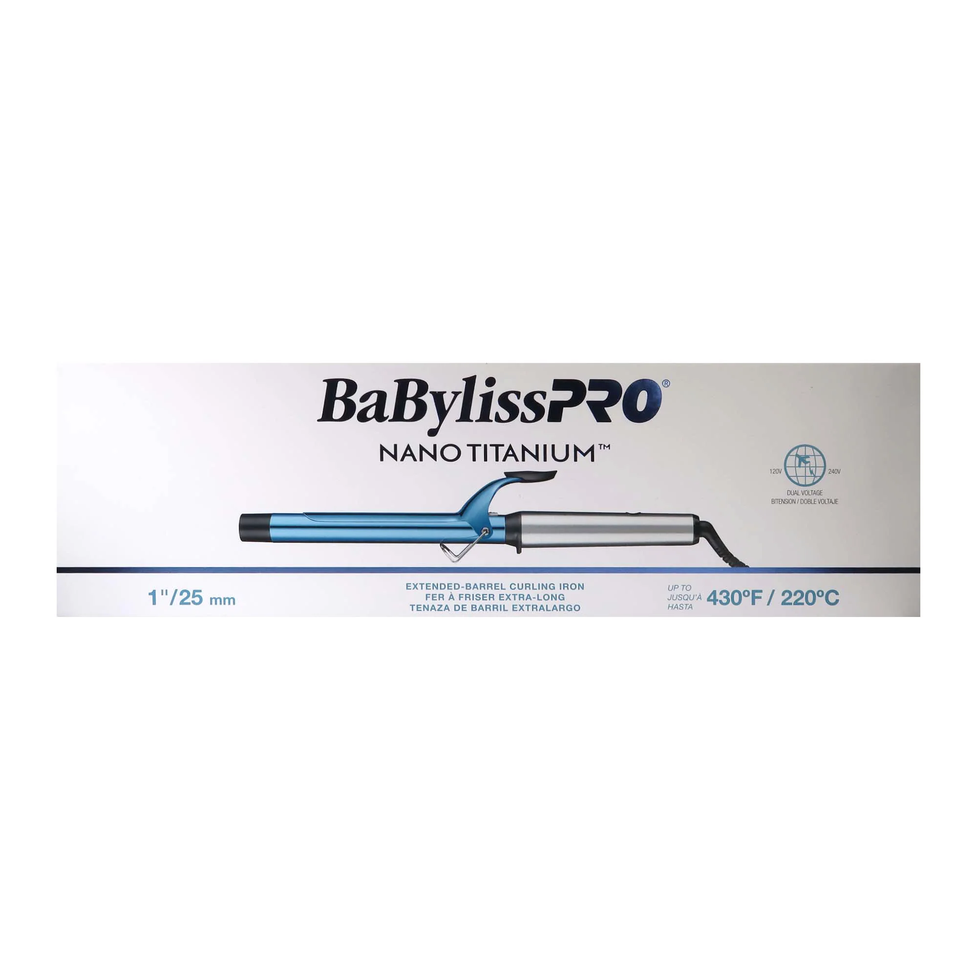 BaByliss Pro Nano Titanium Extended Barrel Curling Iron 1" BNTW100XLUC with Conair Pro Ceramic Tools Large Round Brush 2½" #CPBCTR25 - Image 4