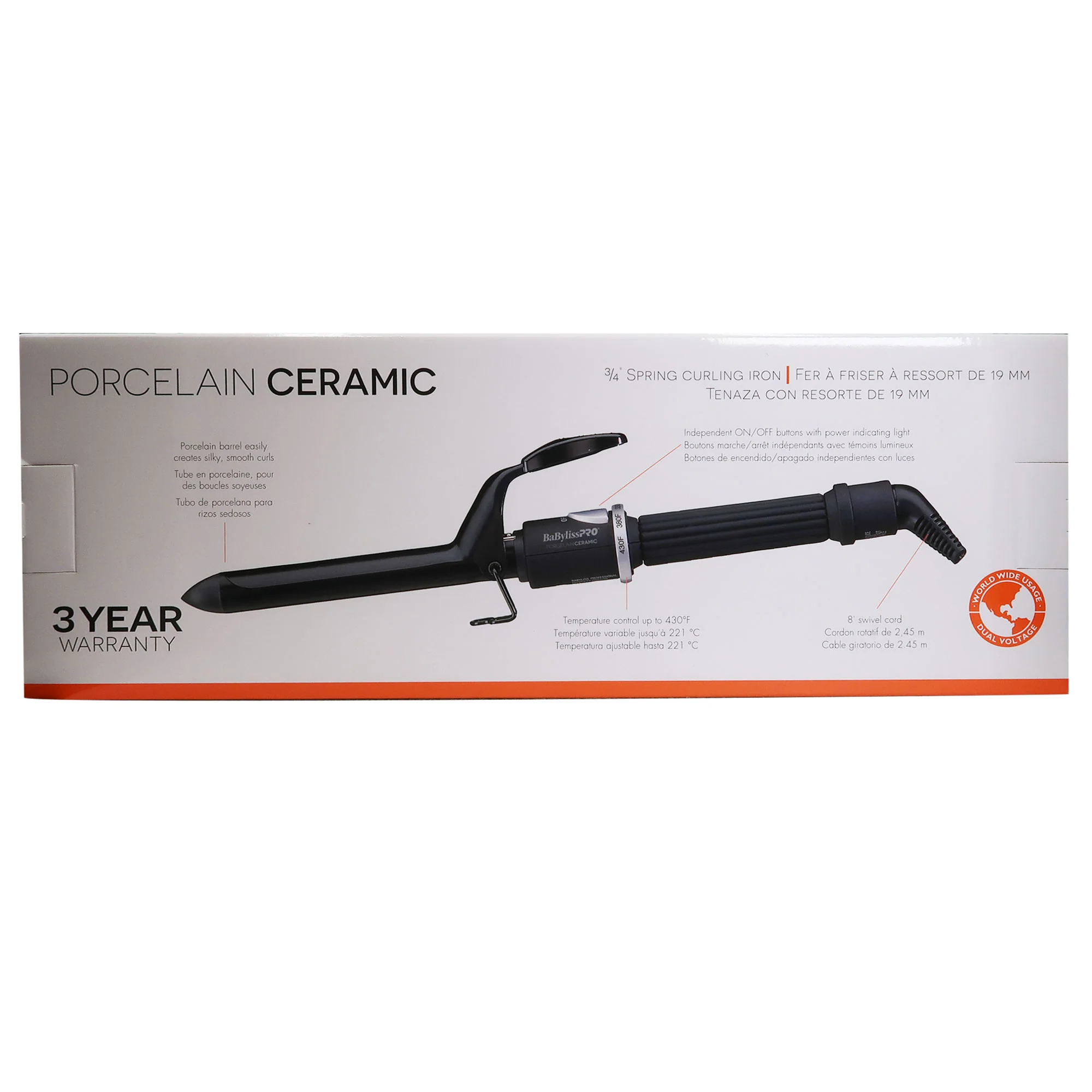 BaByliss Pro Porcelain Ceramic 3/4" Spring Curling Iron and BaByliss Pro Porcelain Ceramic Spring Curling Iron-1 1/4" - Image 6
