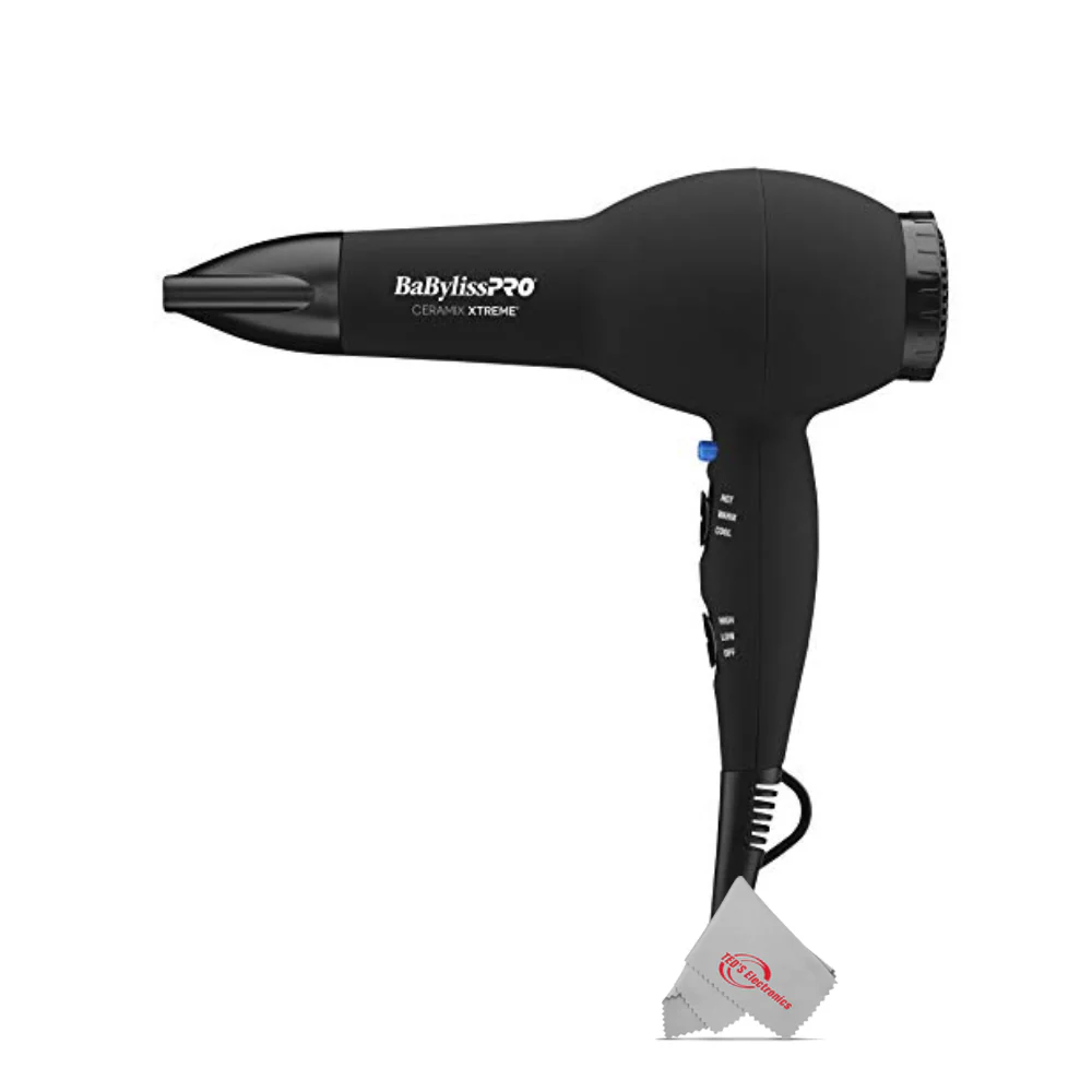 BaByliss Pro Porcelain Ceramic Straightening Iron 1" BABP9557UC with Ceramic Xtreme Hair Dryer and Nano Titanium 1¼" Spring Curling Iron + Spray Bottle - Image 7