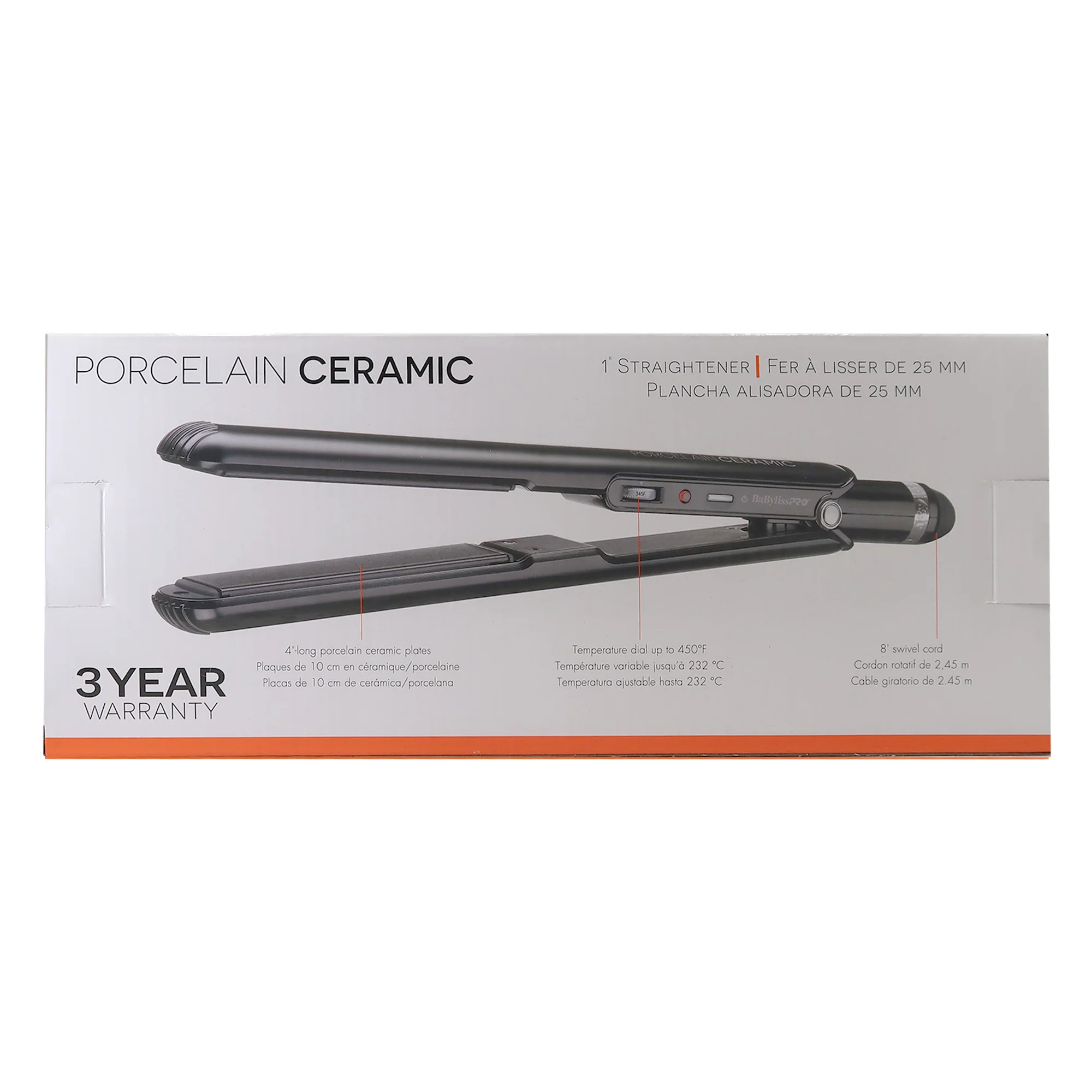 BaByliss Pro Porcelain Ceramic Straightening Iron 1" BABP9557UC with BaByliss Pro Porcelain Ceramic Marcel 1" Curling Iron BP100MUC - Image 7