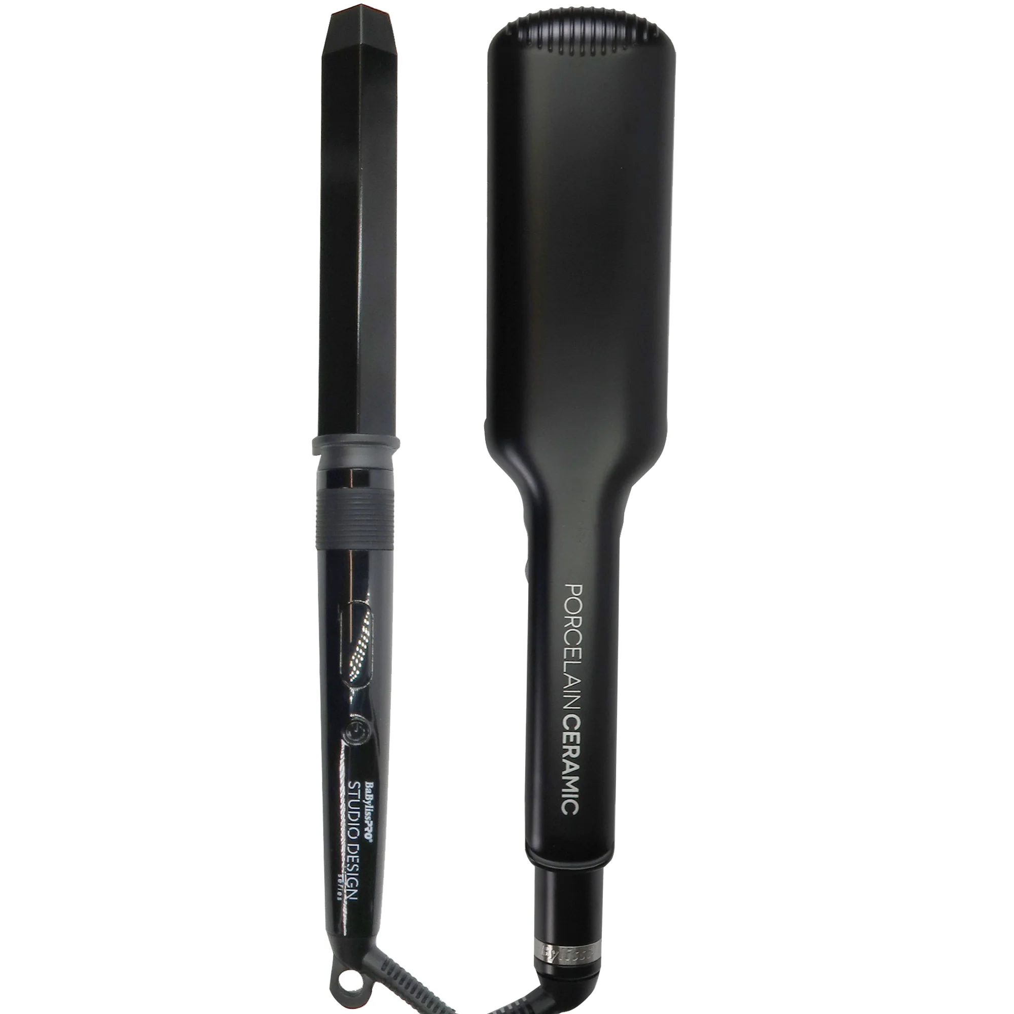 BaByliss Pro Studio Design Series 1.25" Crimpcurl BCI005UC with BaByliss Pro Porcelain Ceramic Straightening Iron 2" BP9561UC
