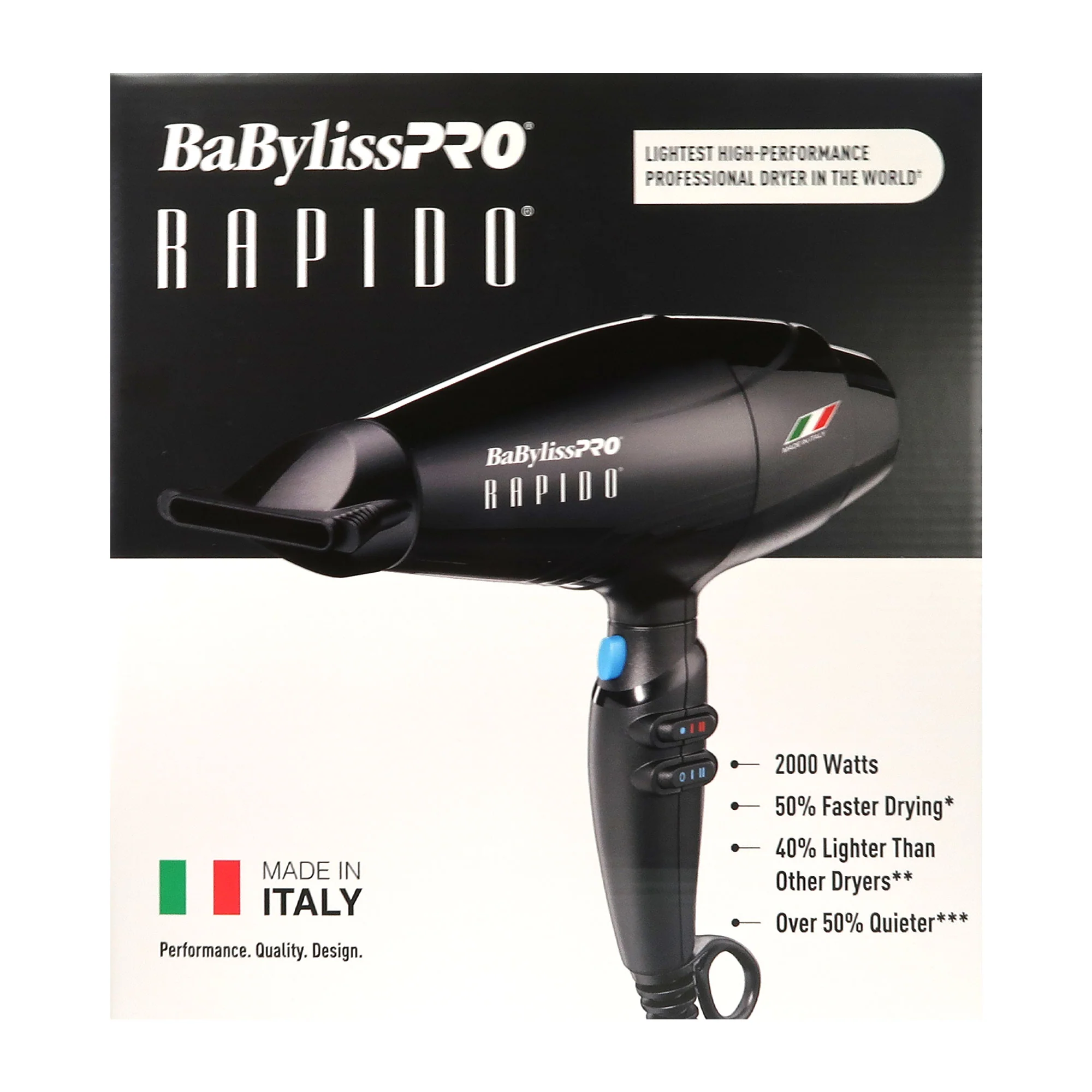 BaByliss Pro Nano Titanium Italian Performance Hair Dryer Blow Dryer BRAP1 with Porcelain Ceramic Straightening Iron 1" BABP9557UC and Ergo-Grip Brush - Image 4