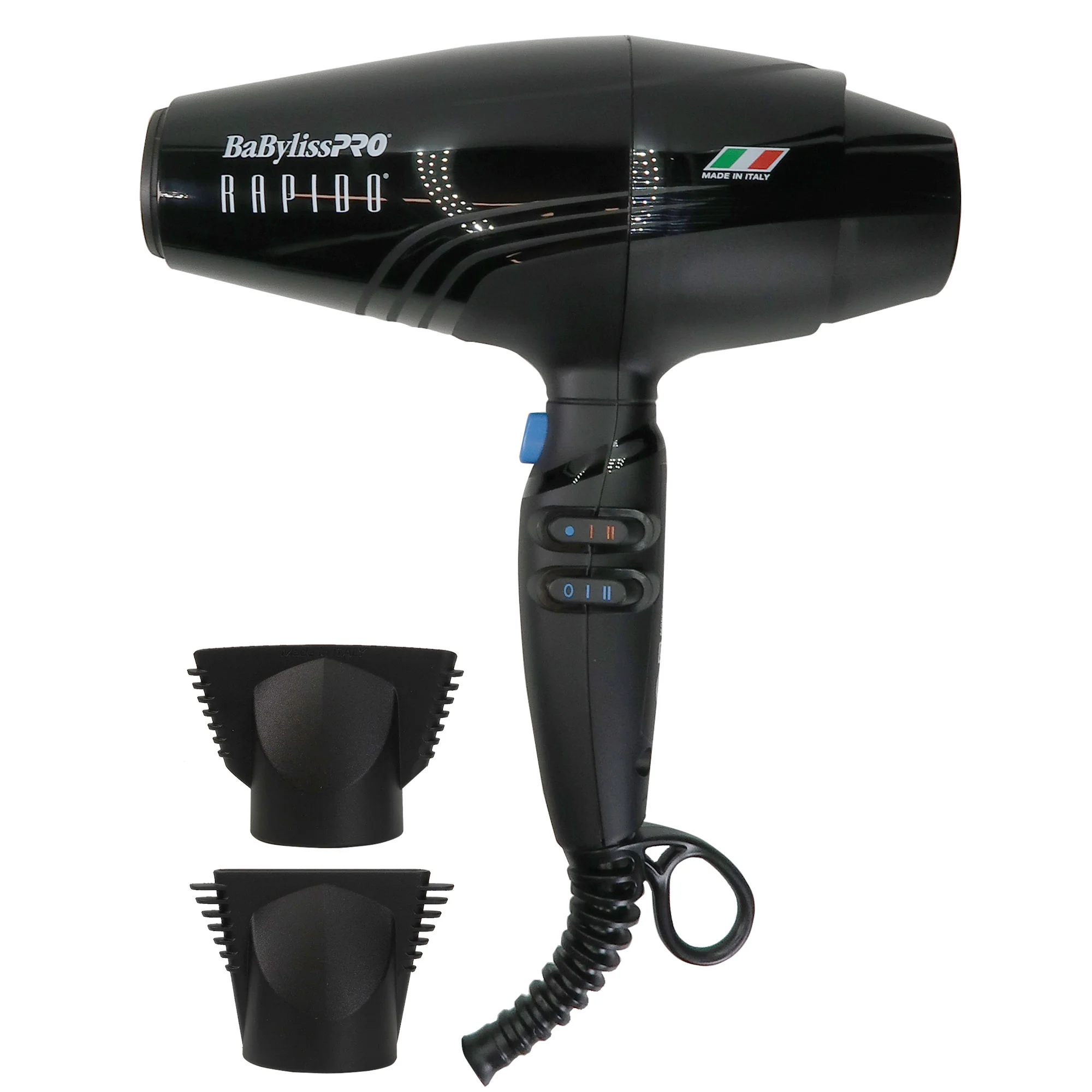 BaByliss Pro Nano Titanium Italian Performance Hair Dryer BRAP1 with 1.25" Crimpcurl and 2" Straightening Iron - Image 2
