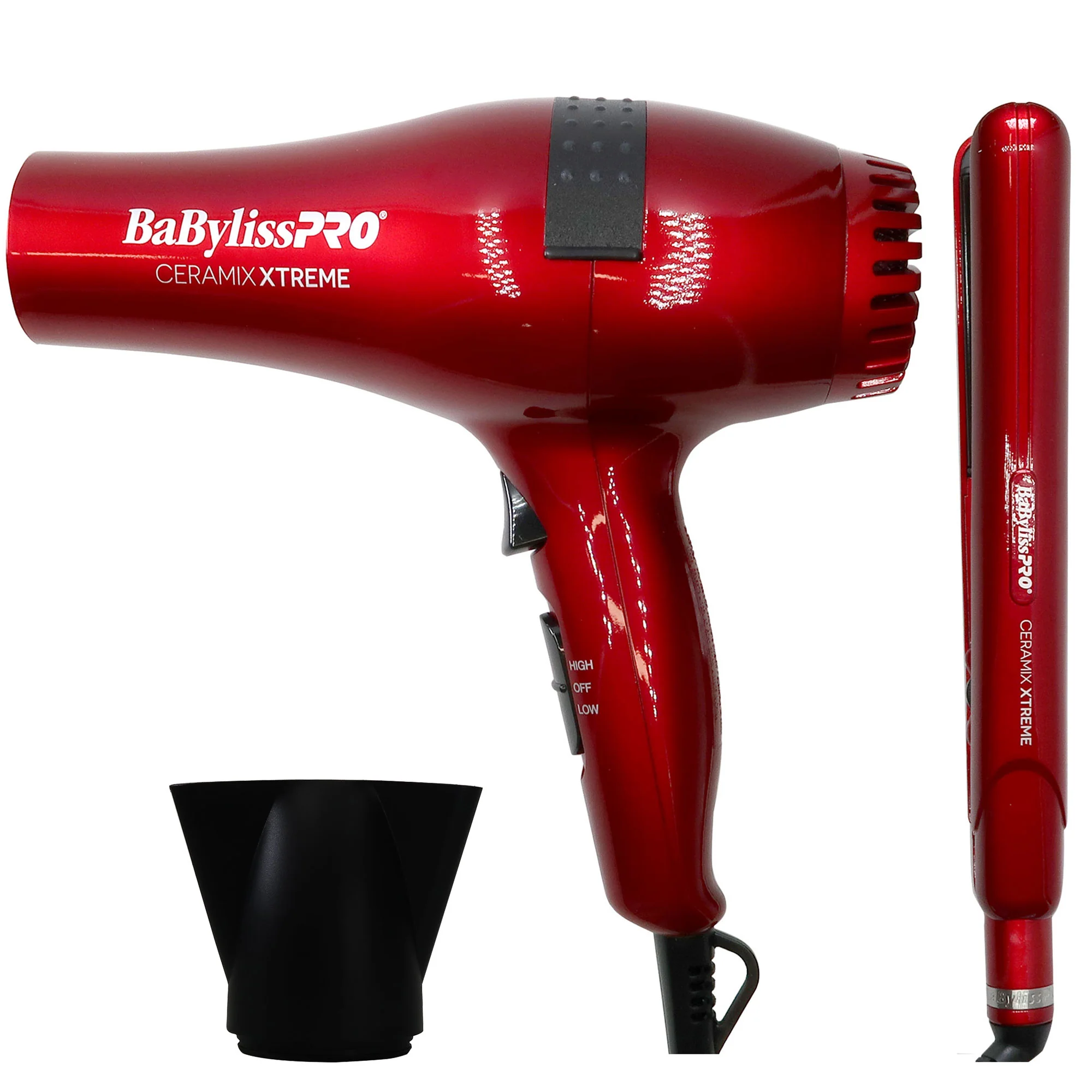 BaByliss Pro Ceramic Xtreme Limeted Edition Styling Set Dryer & 1" Straightening Iron CEPP1N with Limided Edition LO-PRO FX Cordless Clipper (Van Da' Goat) FX825RI and Neck Brush - Image 2