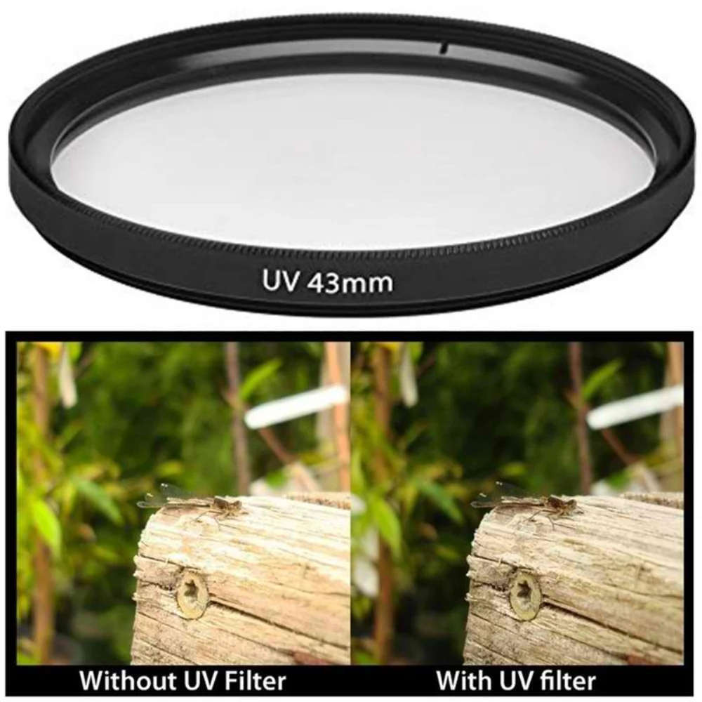 1 Pcs 43mm UV Ultraviolet Haze Glass Filter For Canon EF-M 22mm 28mm STM Lens - Image 3