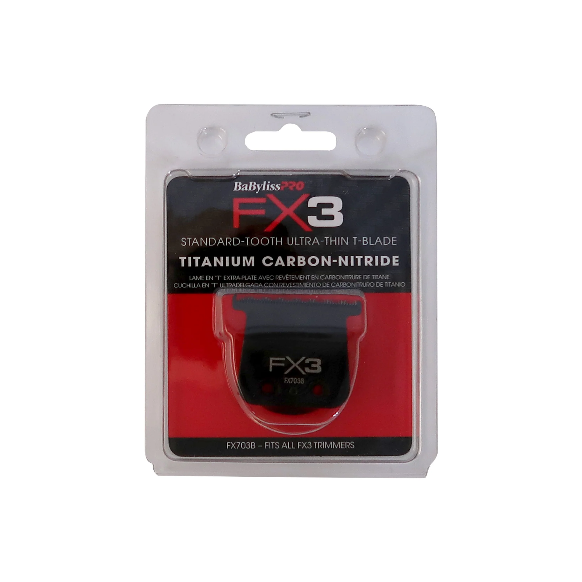 5x BaByliss Pro FX3 Titanium Carbon-Nitride Standard-Tooth Ultra-Thin Replacement T-Blade #FX703B - Image 3