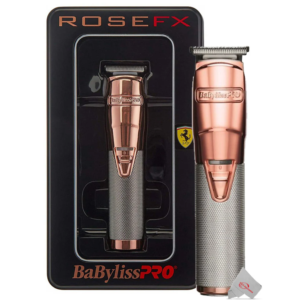 Babyliss Pro FX788RG Cordless Metal Lithium Trimmer Rose Gold with LIMITED EDITON UVFOIL UV-Disinfecting Double Foil Shaver #FXLFS2RG Rose Gold and Barber Apron - Image 2