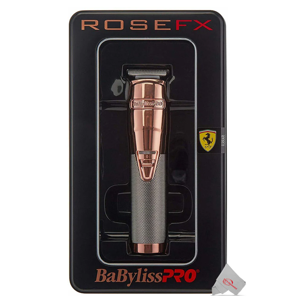 Babyliss Pro FX788RG Cordless Metal Lithium Trimmer Rose Gold with LIMITED EDITON UVFOIL UV-Disinfecting Double Foil Shaver #FXLFS2RG Rose Gold and Barber Apron - Image 5